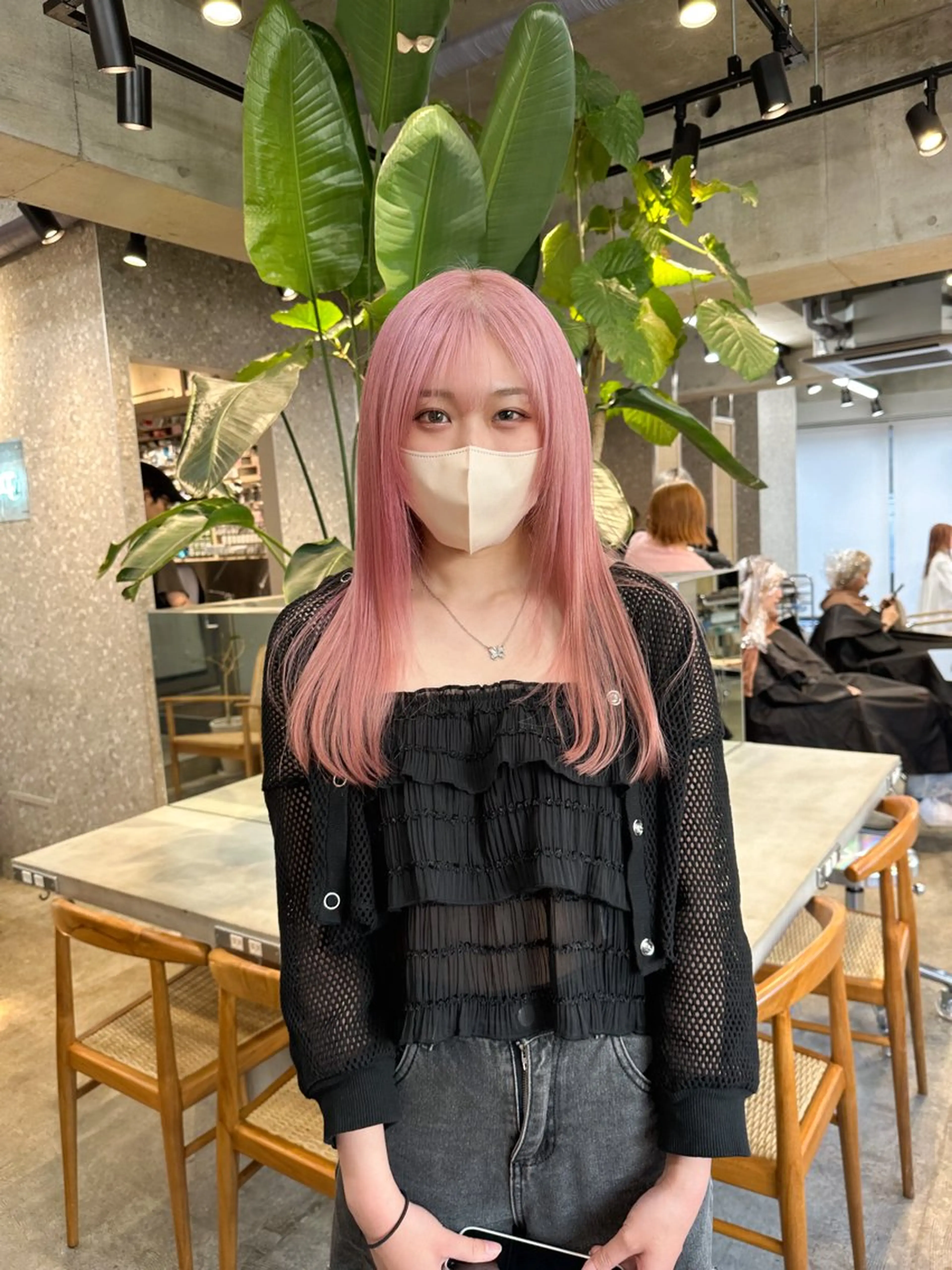 ミディアム カラー ピンクカラー Cinq所属・ハイライト🌟/ ボブ/豊田のヘアスタイル