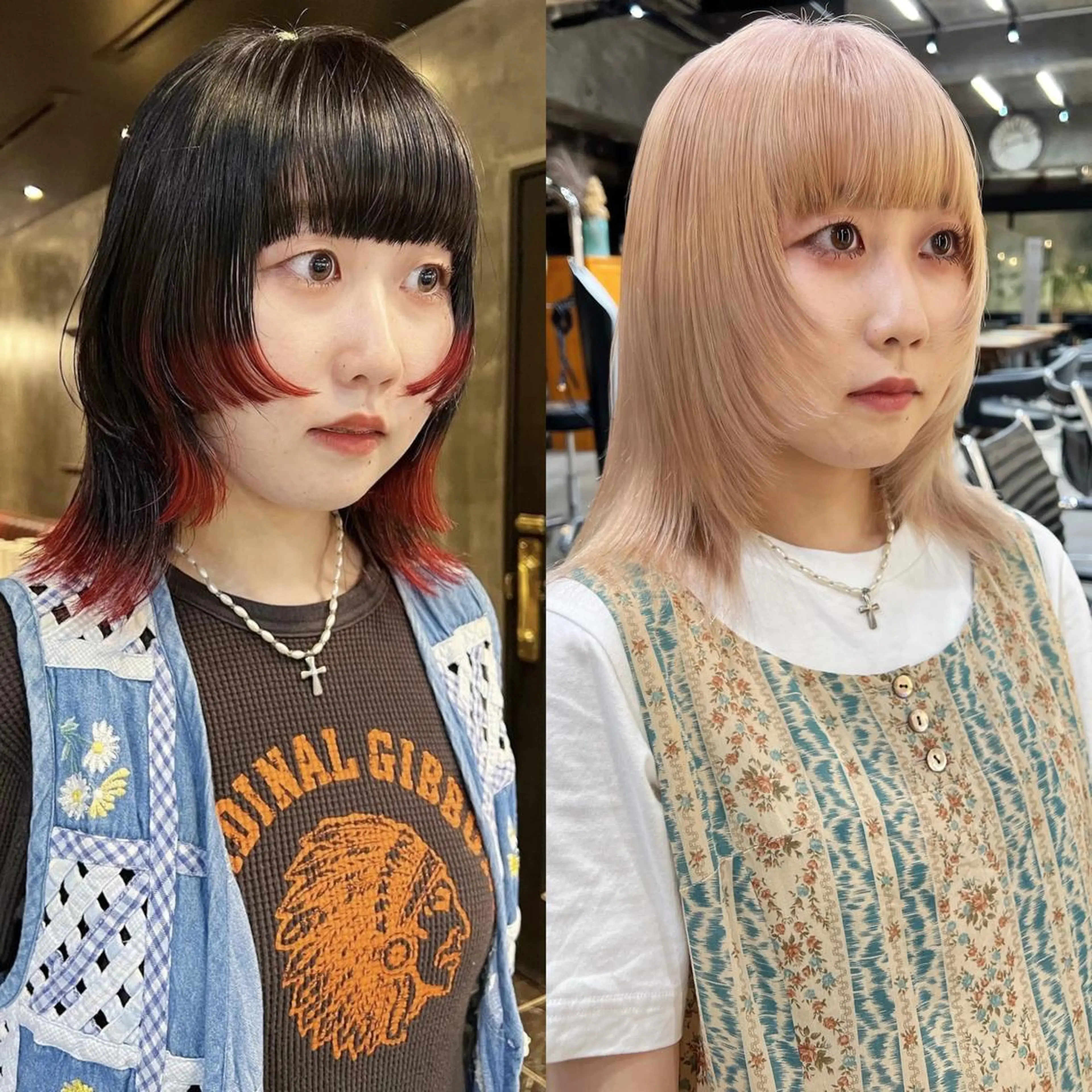 ロング カラー カット ヘアカラー haco＋所属・圧倒的デザイン力 店長🎨RENAのヘアスタイル