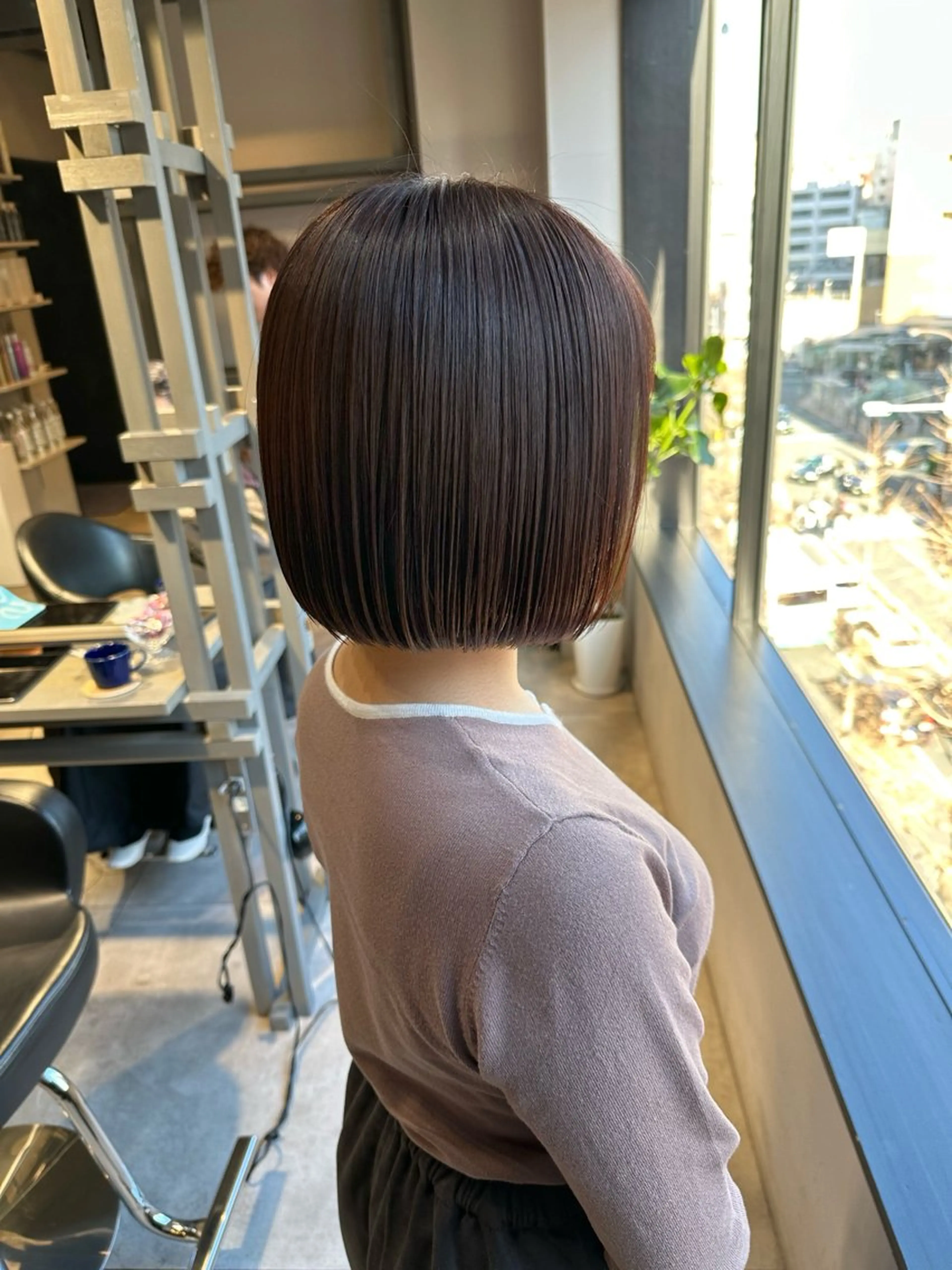 ミディアム カラー カット ヘアカラー トリートメント 透明感カラー/ボブ /佐藤伶のヘアスタイル