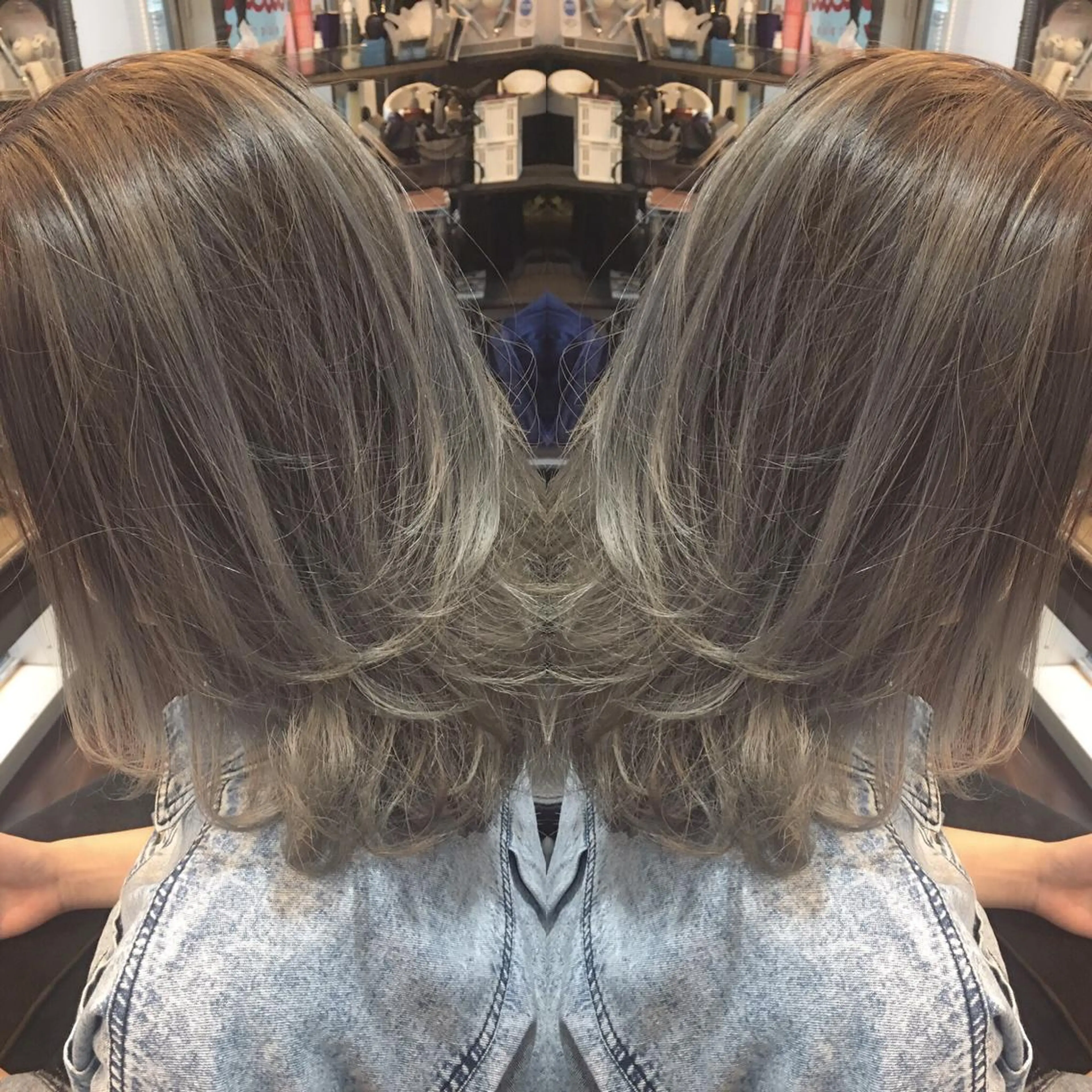 [人気No1]✂️外国人風ハイライト3D全頭カラー & 選べるトリートメント✂️(ケアブリーチを使用)の写真