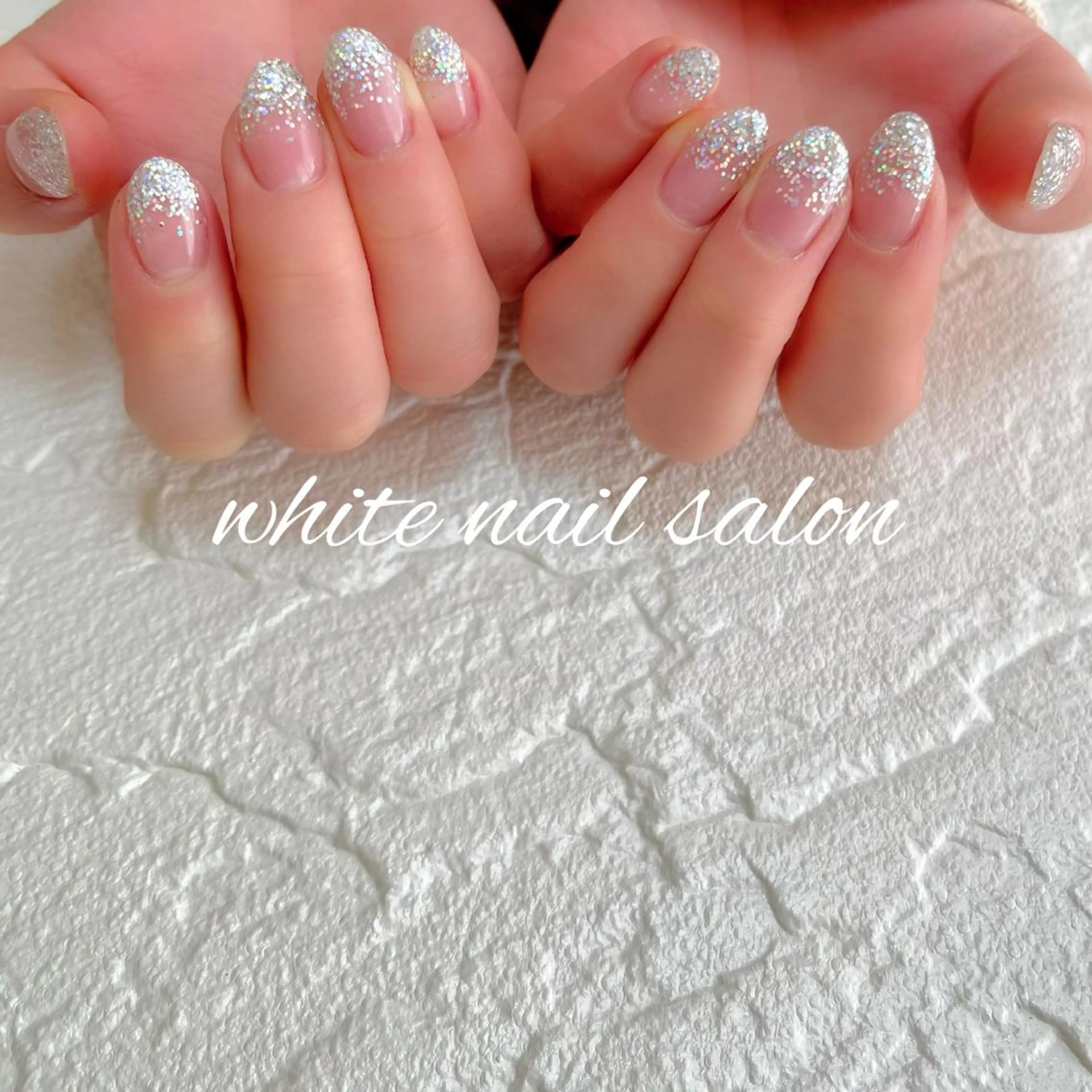 ネイル フットネイル ジェルネイル ハードジェル ラメ(グリッター) 持ち込み ハンドネイル white nail salonのネイルデザイン