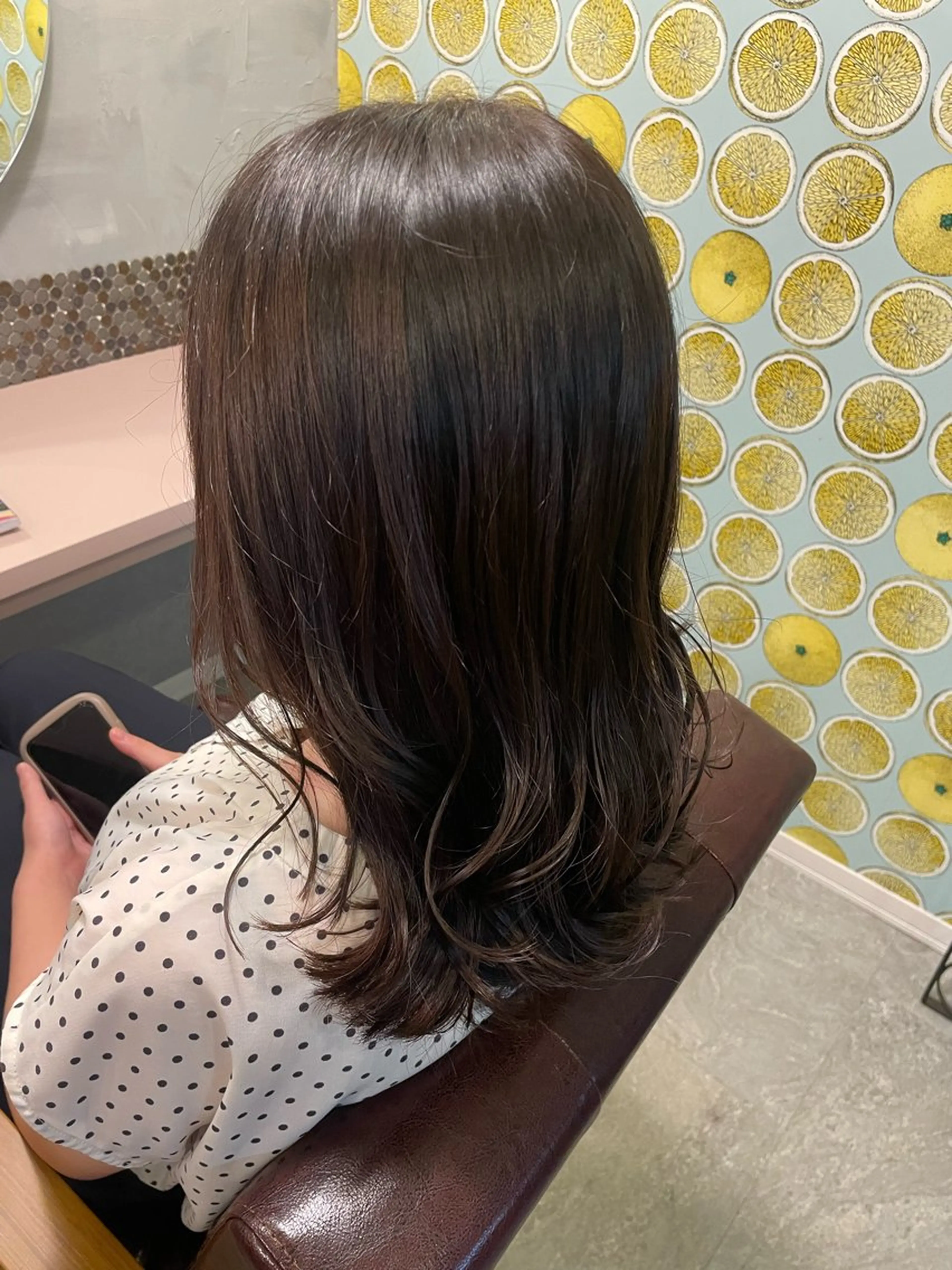 セミロング hair  make echo所属・hair make echo滿木あい花のヘアスタイル