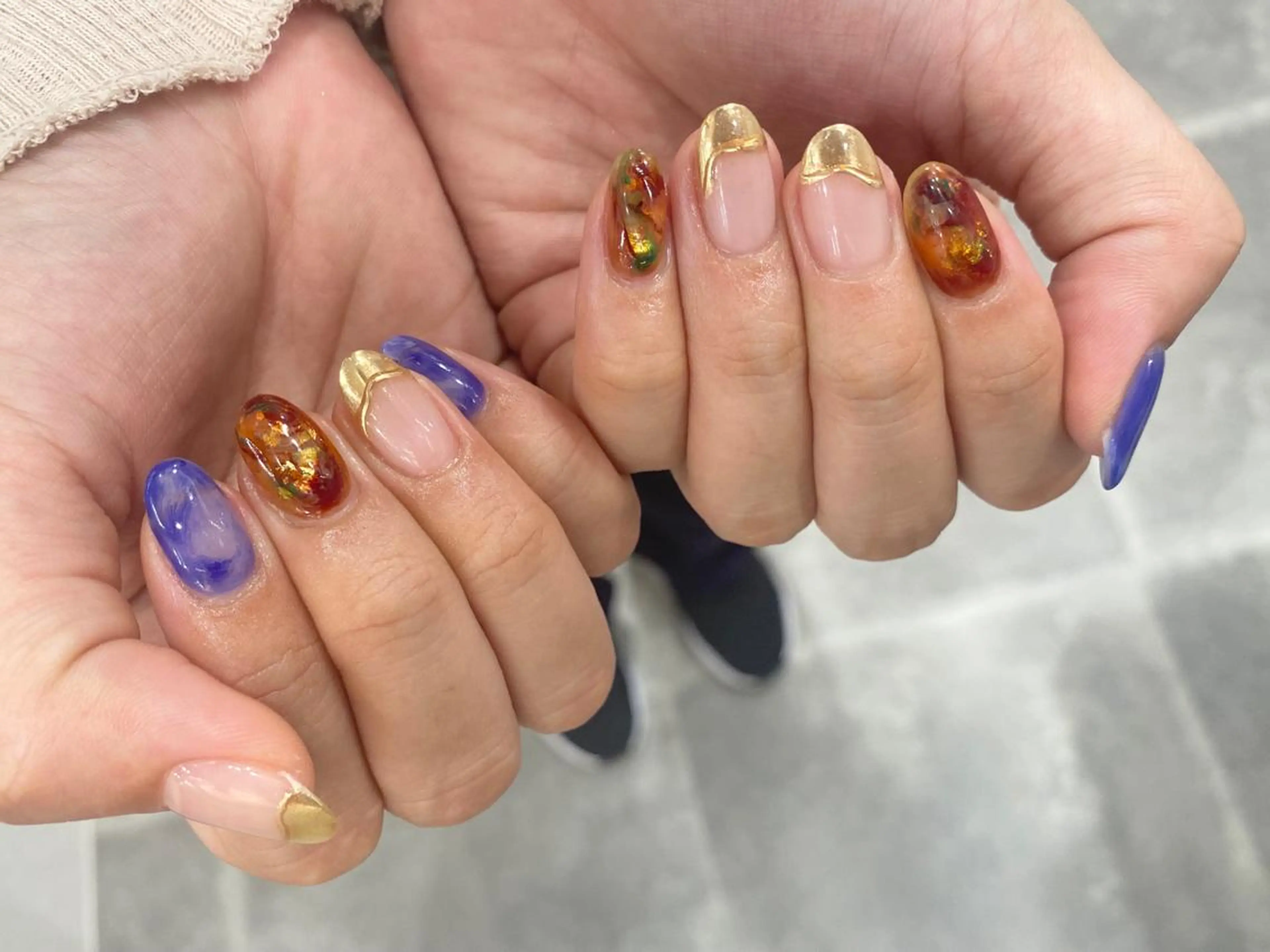 ネイル ハンドネイル NINEnami ニュアンスネイルのネイルデザイン