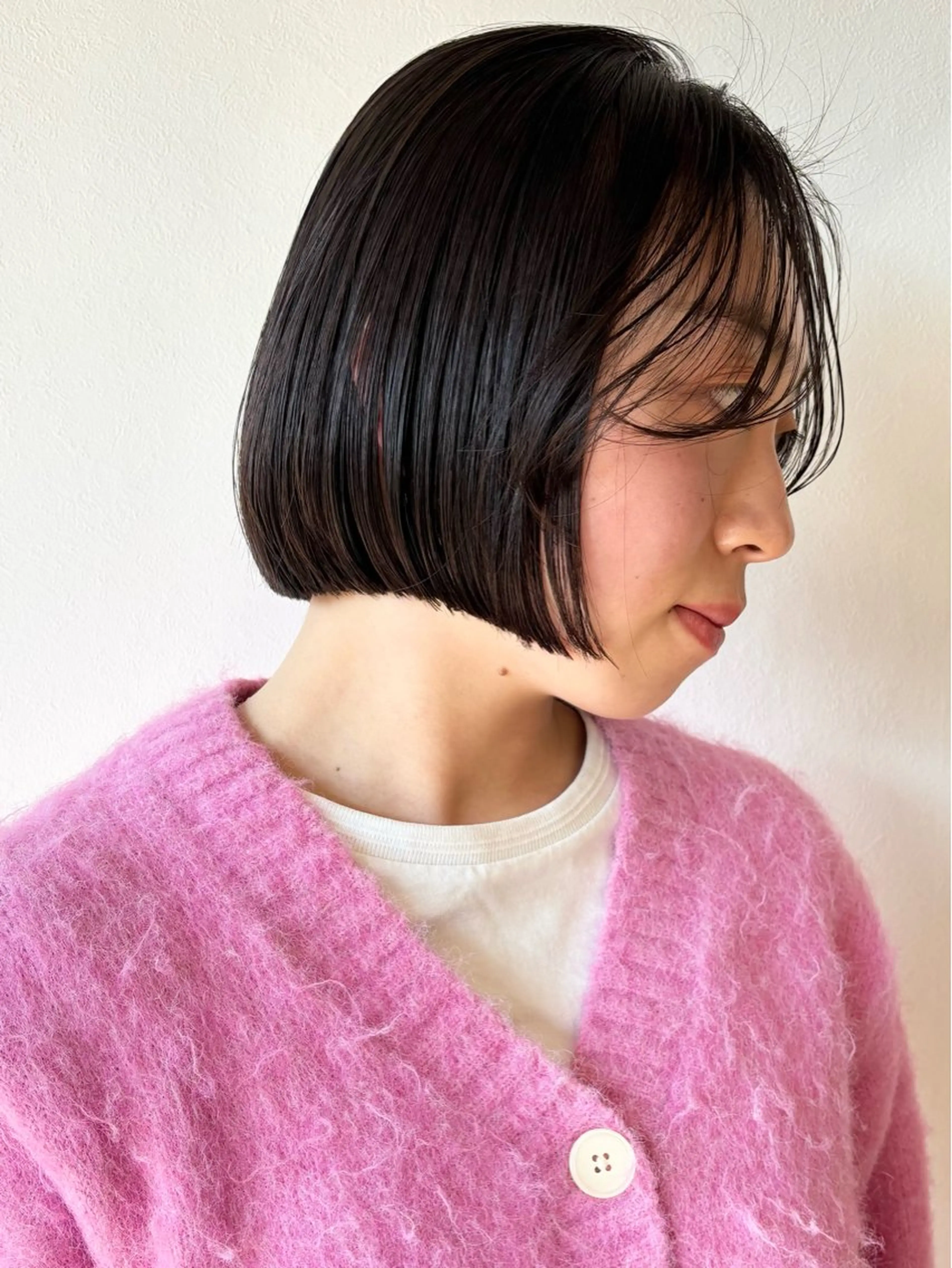 ミディアム ボブ 石山 /切りっぱなしボブのヘアスタイル