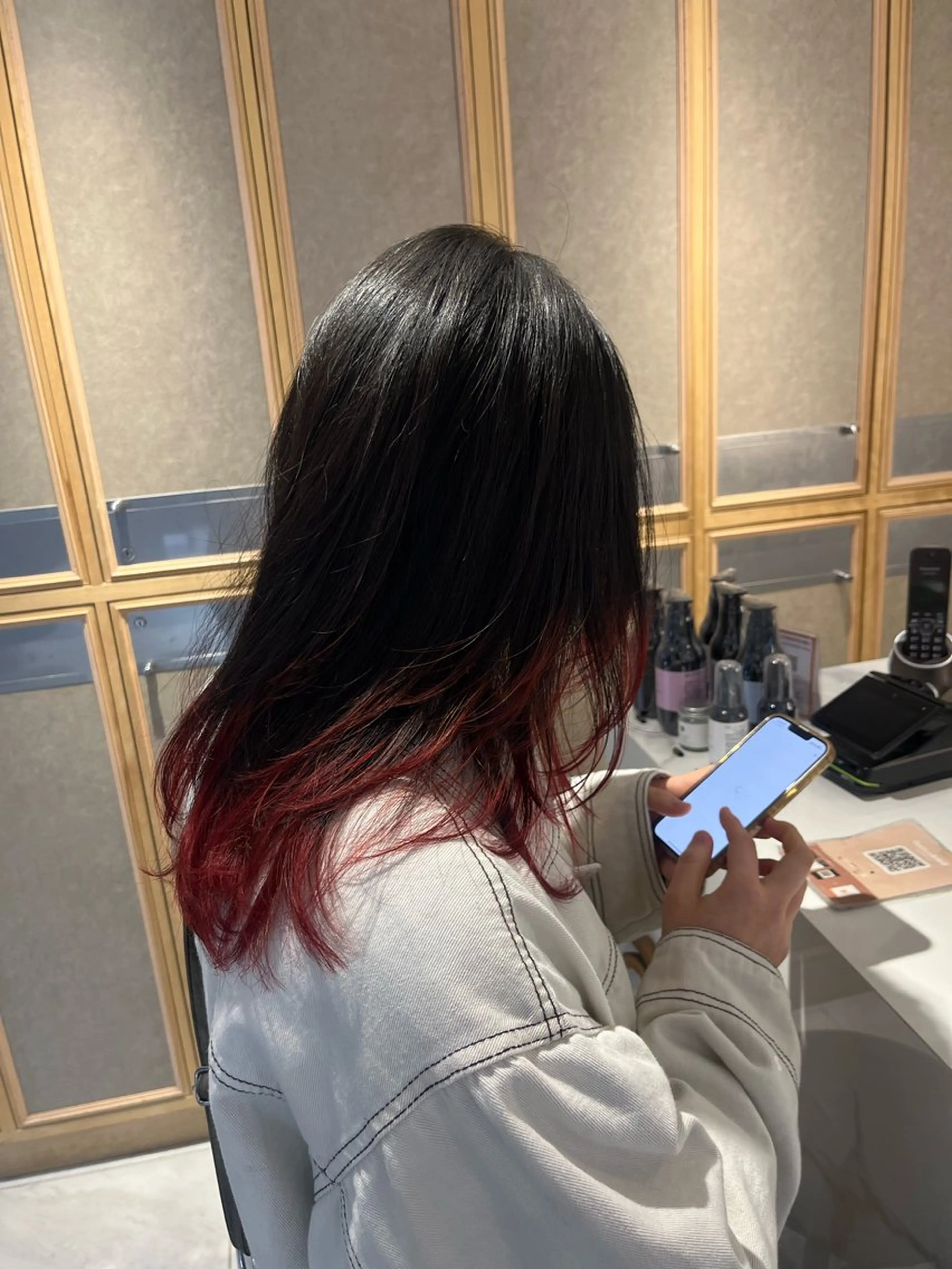 ロング カラー ヘアカラー トリートメント ナミ🩶暗髪/暖色 ❤️/透明感/縮毛のヘアスタイル