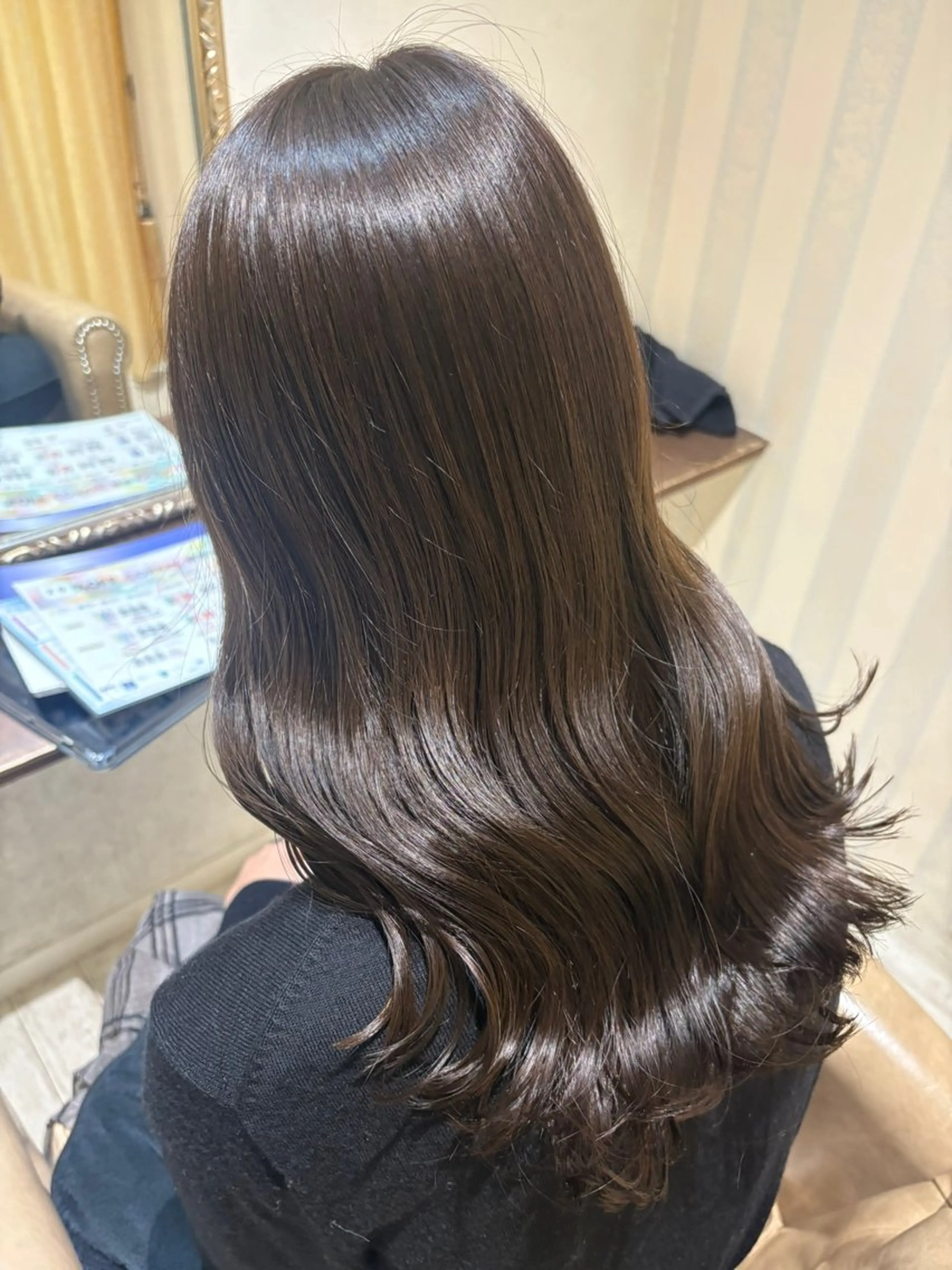 セミロング ヘアカラー トリートメント なぎさ 🎀  / 透明感カラー/心斎橋のヘアスタイル