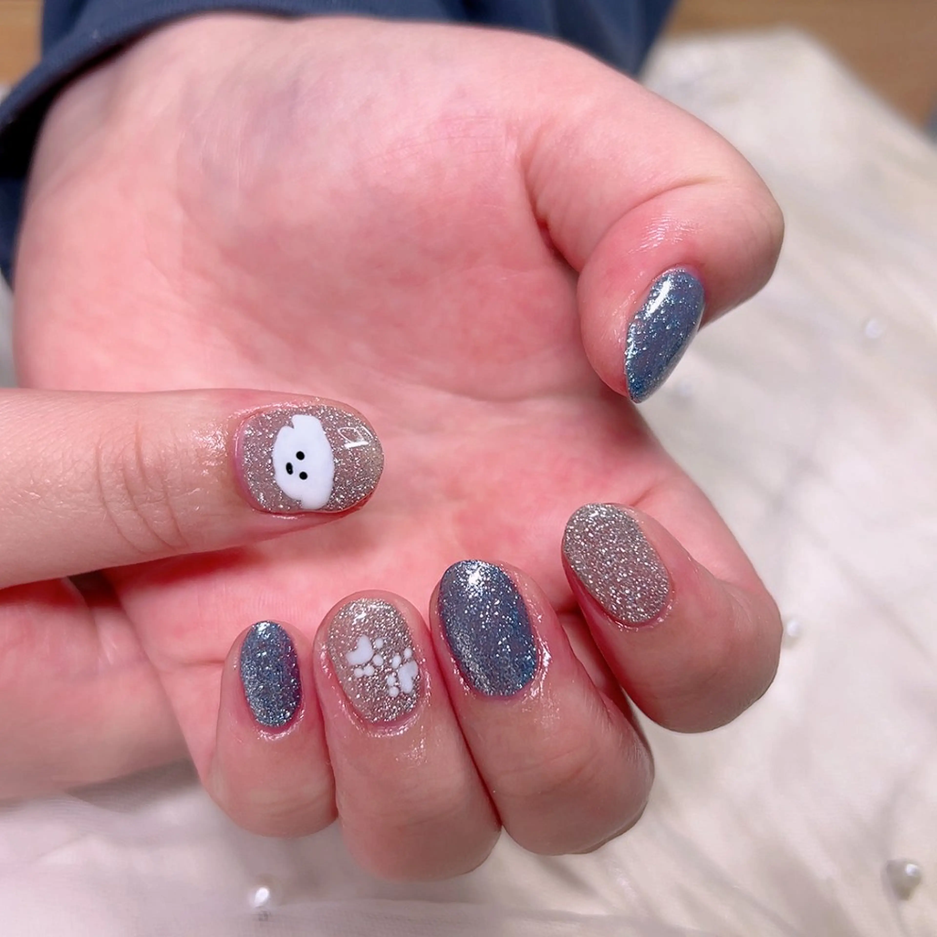 ネイル キラキラネイル ラメ(グリッター) オフィスネイル シンプルネイル Cute Tips nailのネイルデザイン