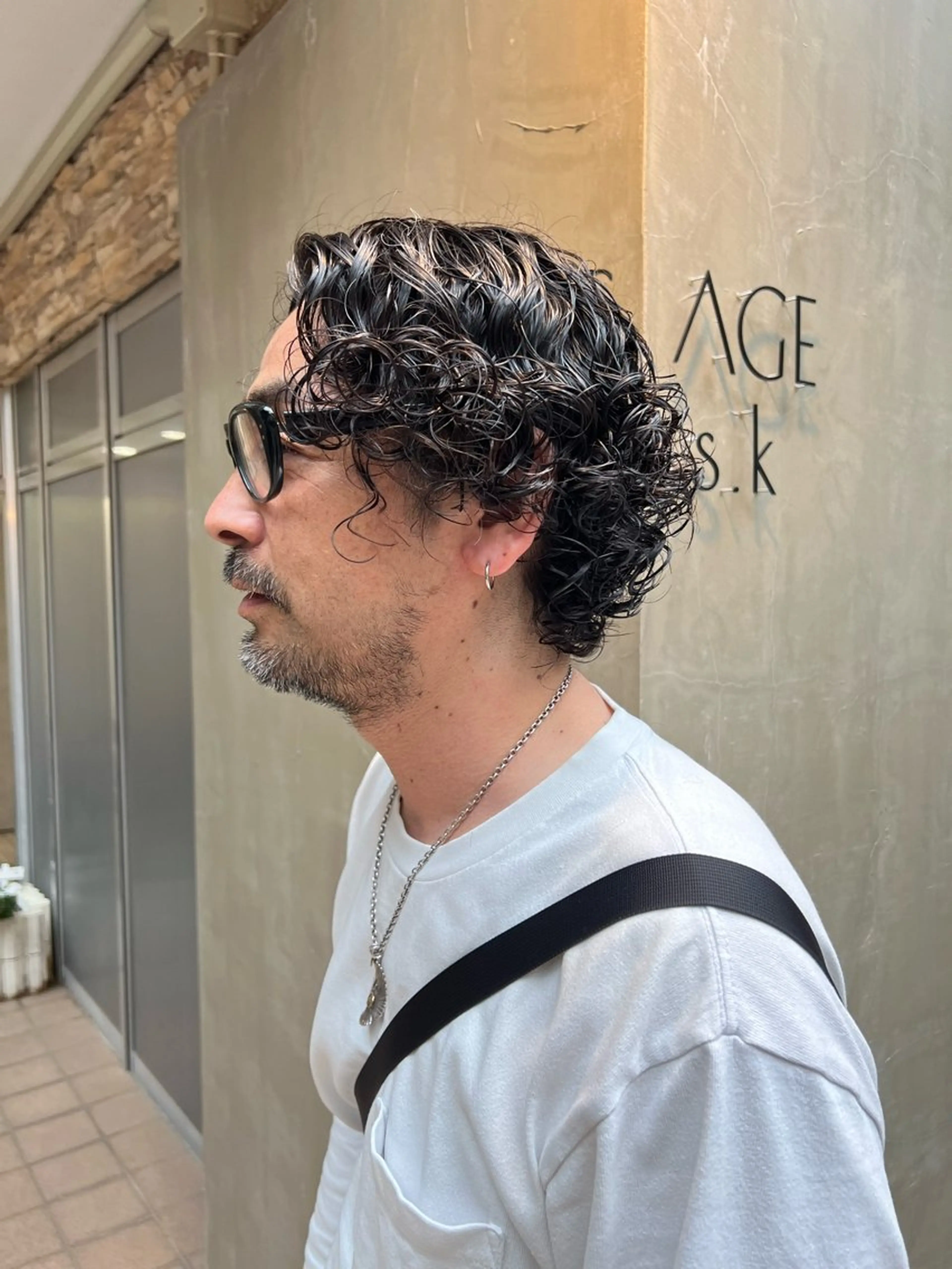 パーマ メンズ カット パーマ いぐち しょうた🫧 ブリーチカラー🫧のヘアスタイル