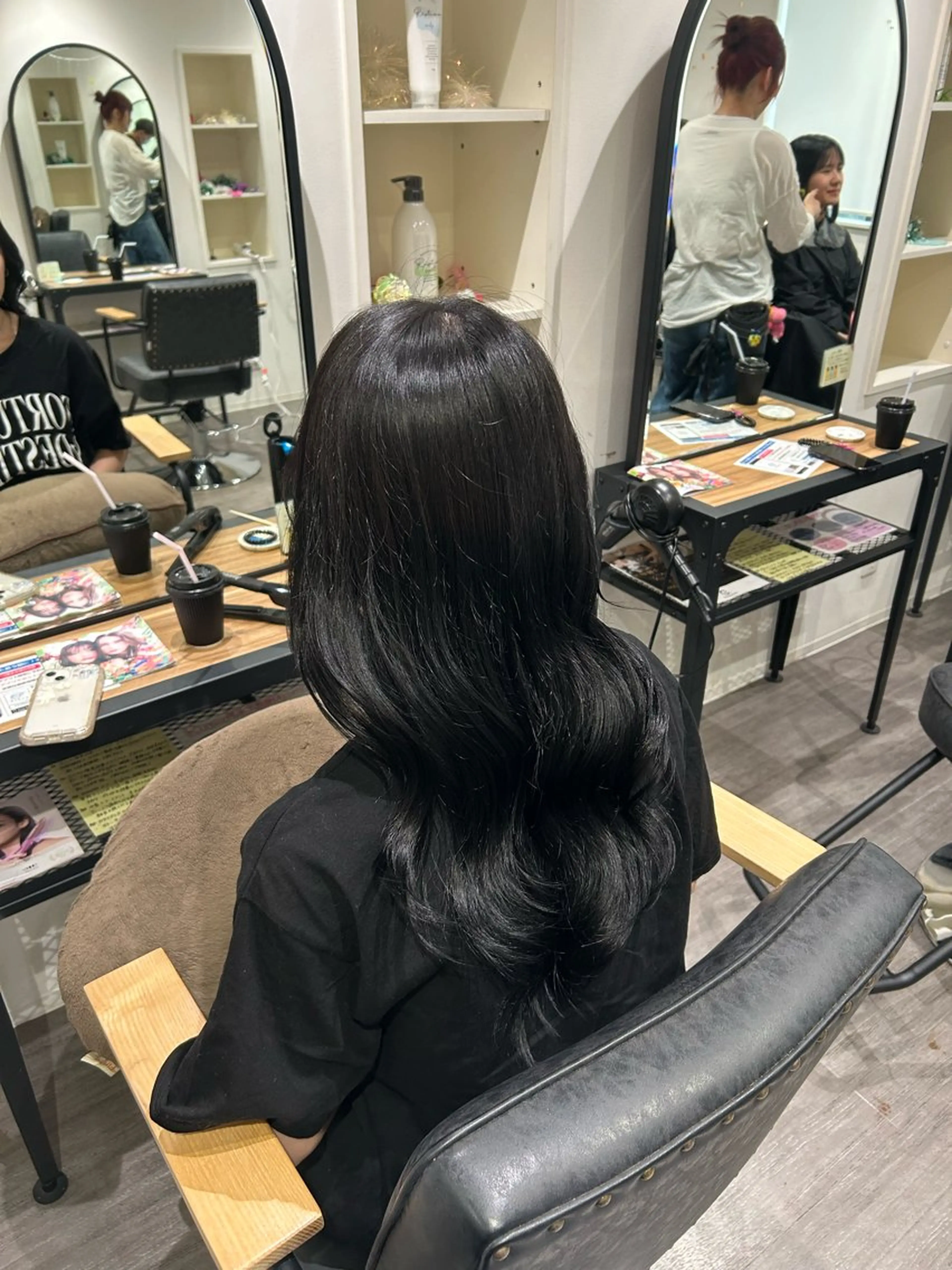 ロング カラー ヘアアレンジ 黒髪 ナチュラルブラック ヘアカラー トリートメント cocotte 💟草間紫音💟のヘアスタイル