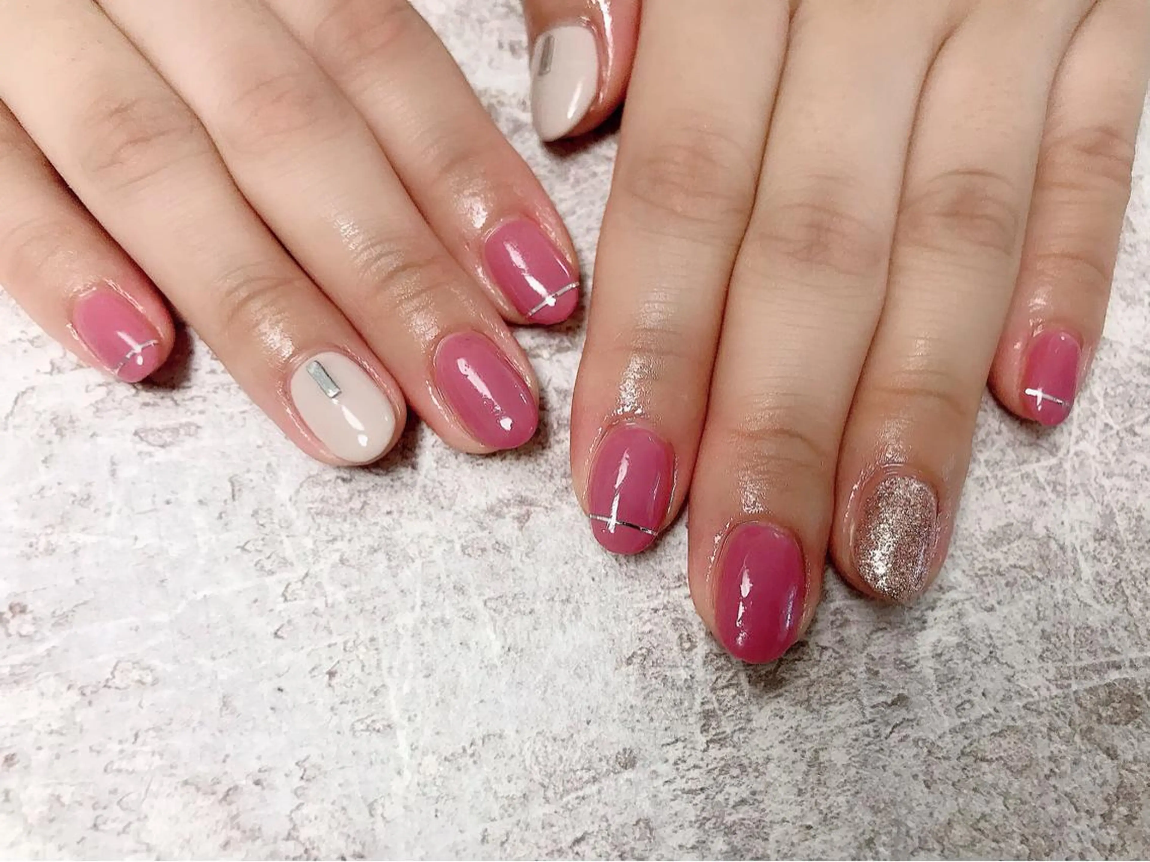 ネイル フットネイル ラメ(グリッター) ミラーネイル ワンカラーネイル kikinail 溝の口のネイルデザイン