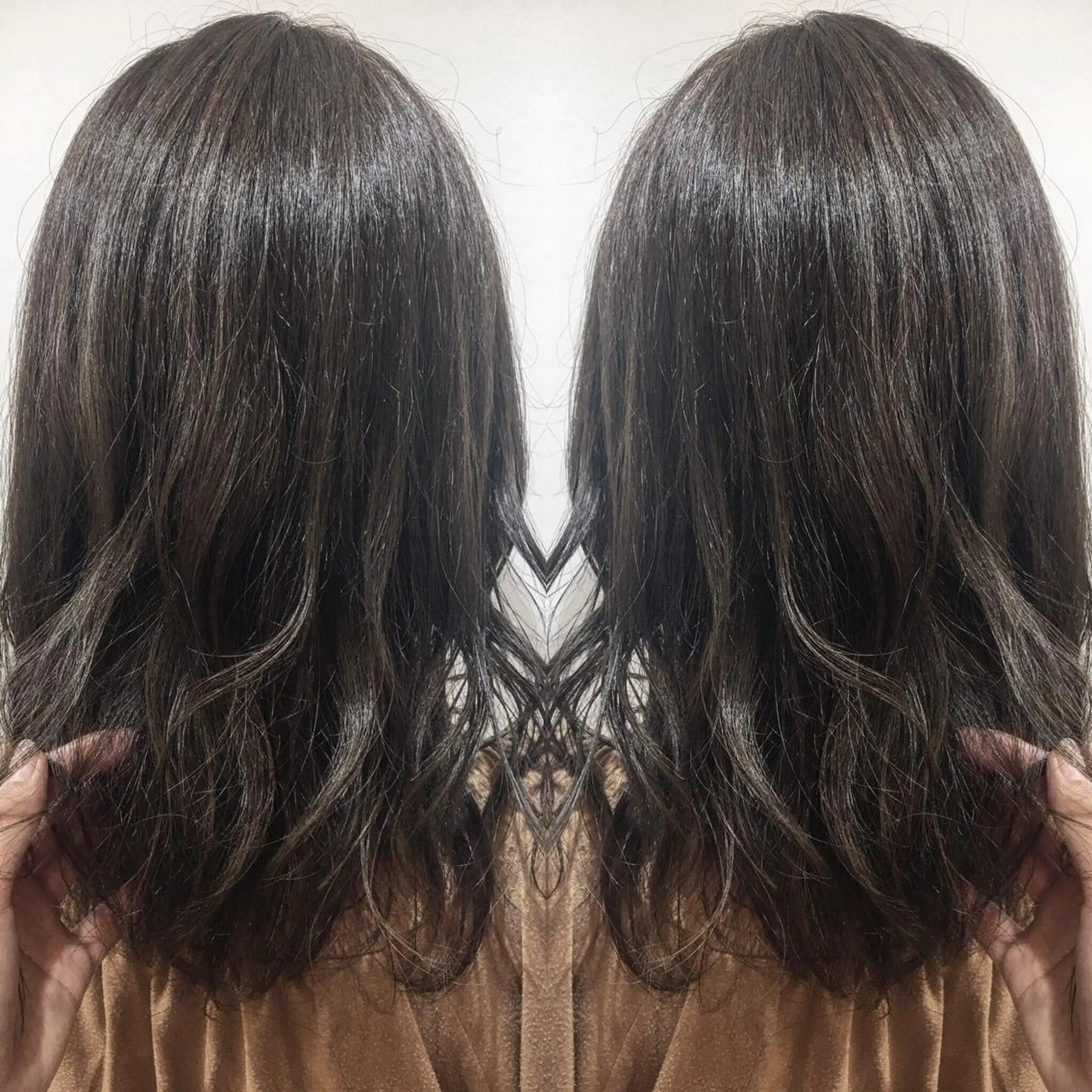 セミロング カラー box mico. mutsumiのヘアスタイル