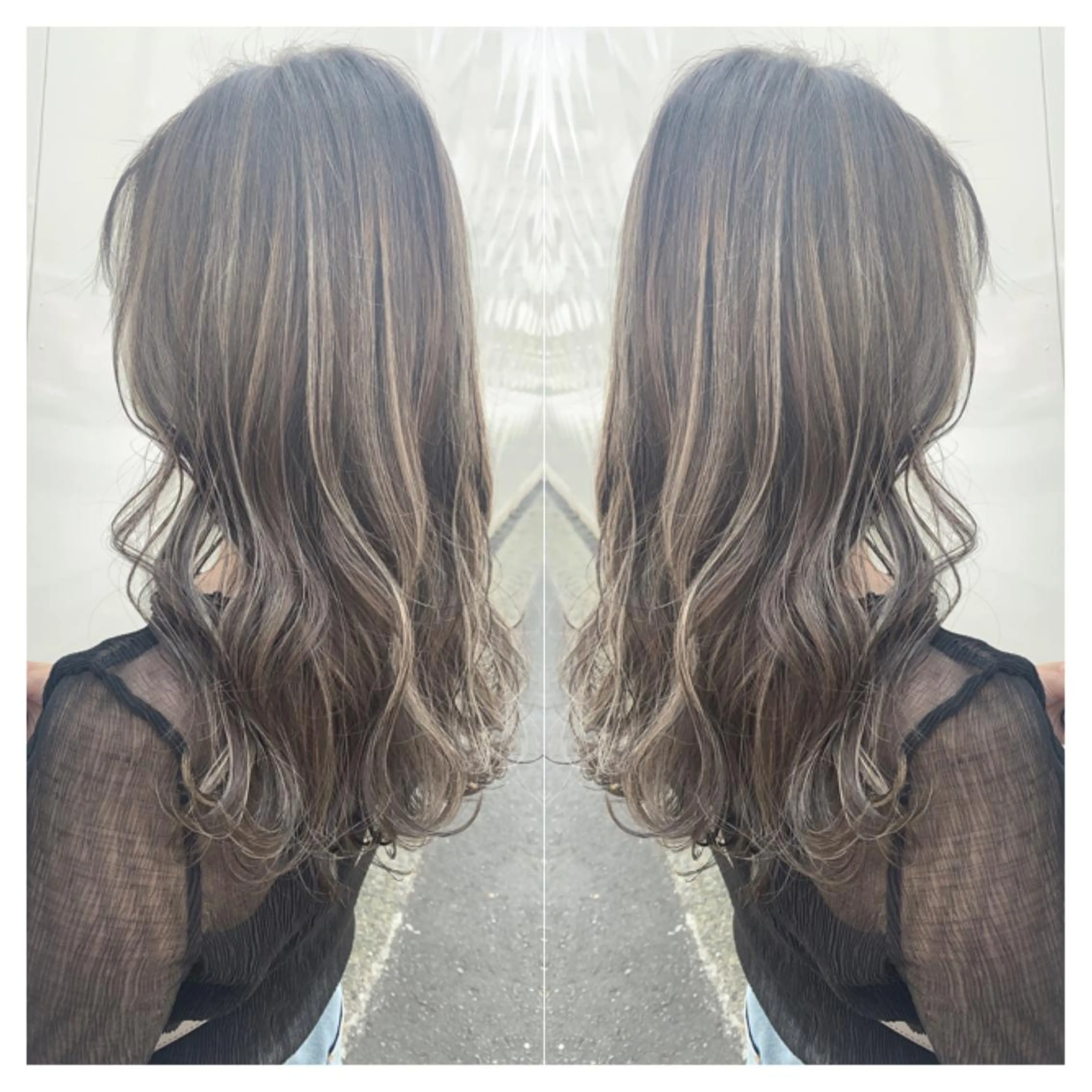 ロング カラー カット ヘアカラー トリートメント 村山 茉衣のヘアスタイル