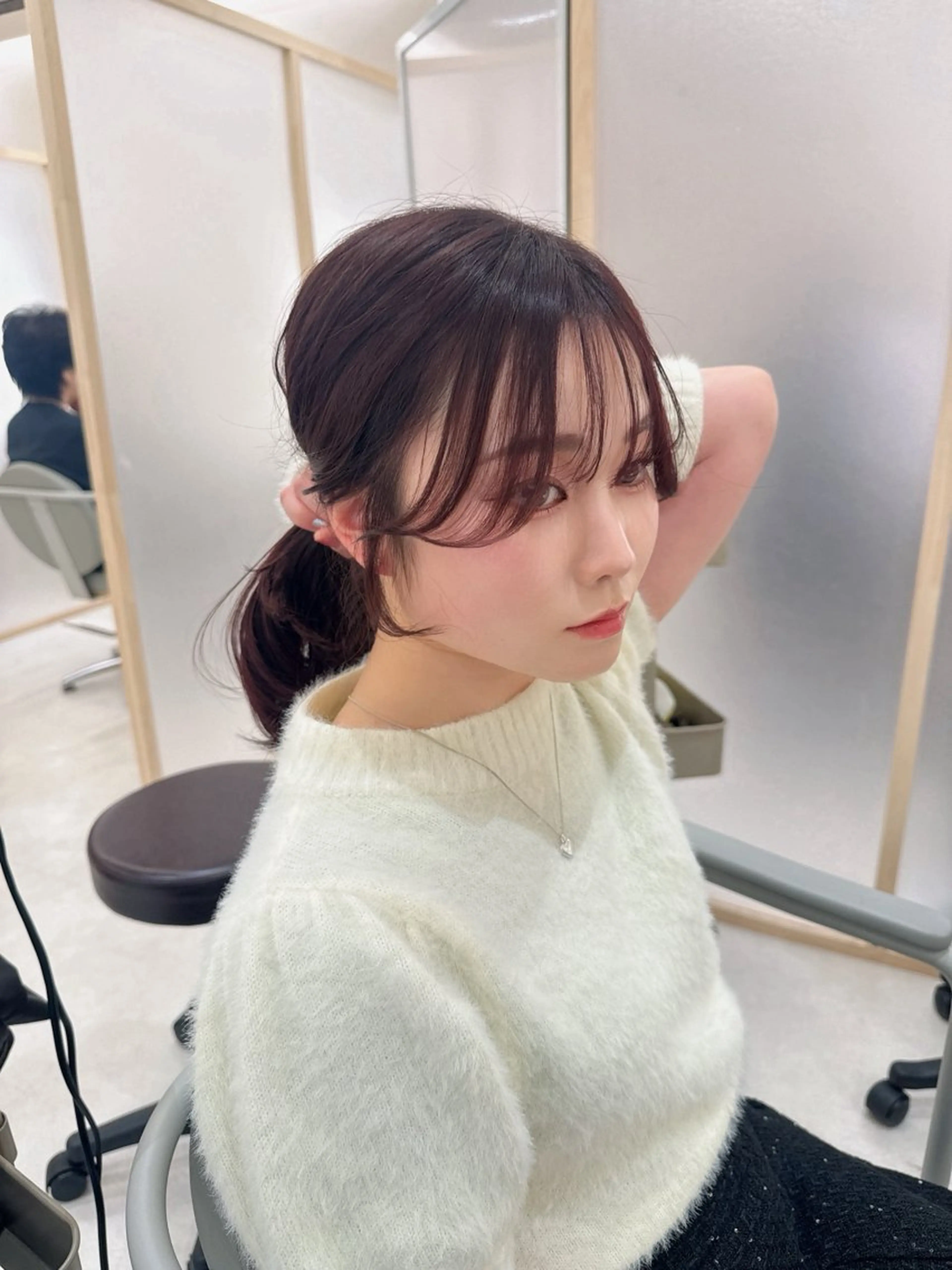 ミディアム カット ヘアカラー トリートメント 韓国ヘア🎀 まりかのヘアスタイル