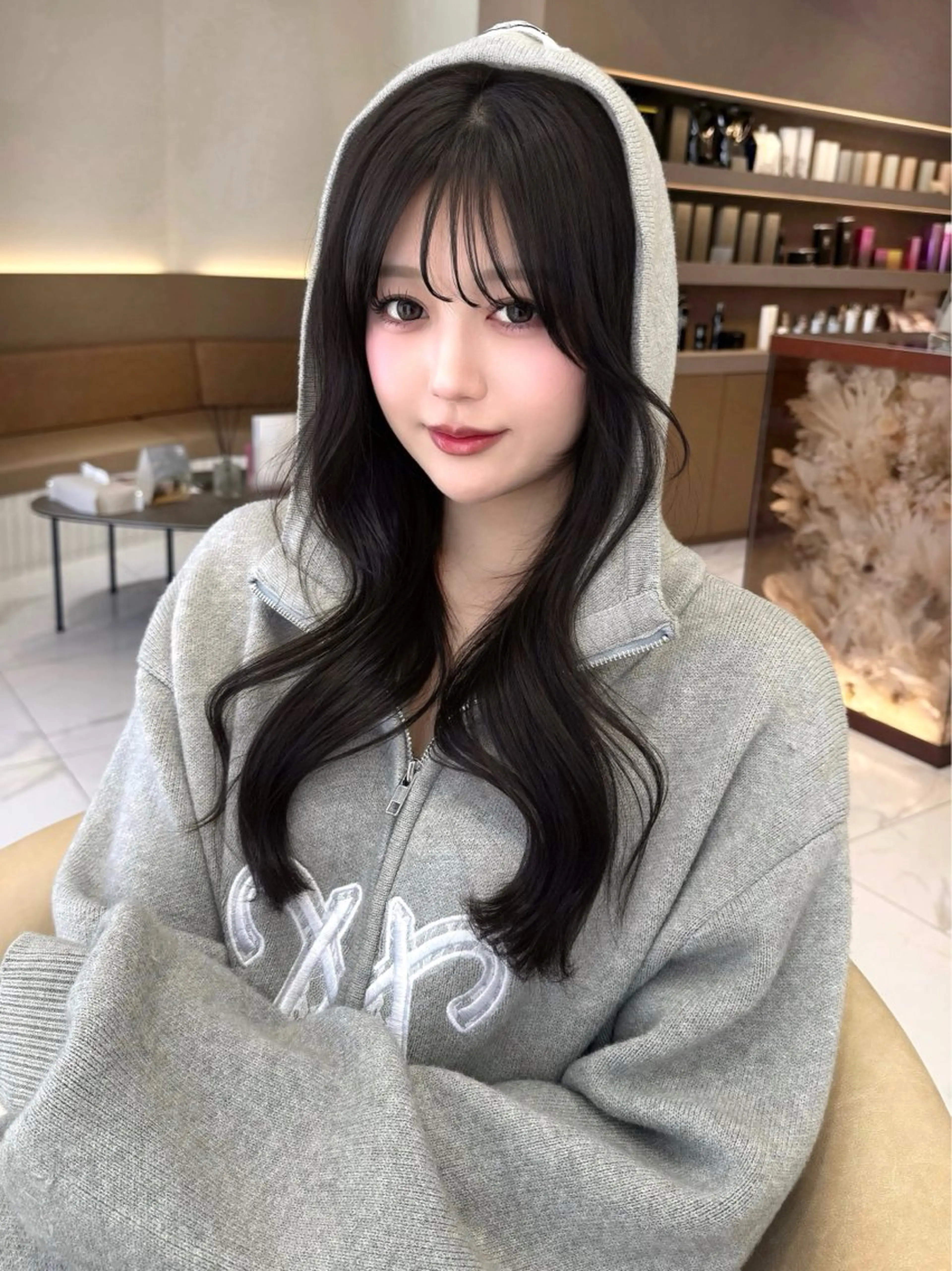 セミロング カラー カット ヘアカラー トリートメント 木屋元一/透明感 /前髪/ショートボブのヘアスタイル