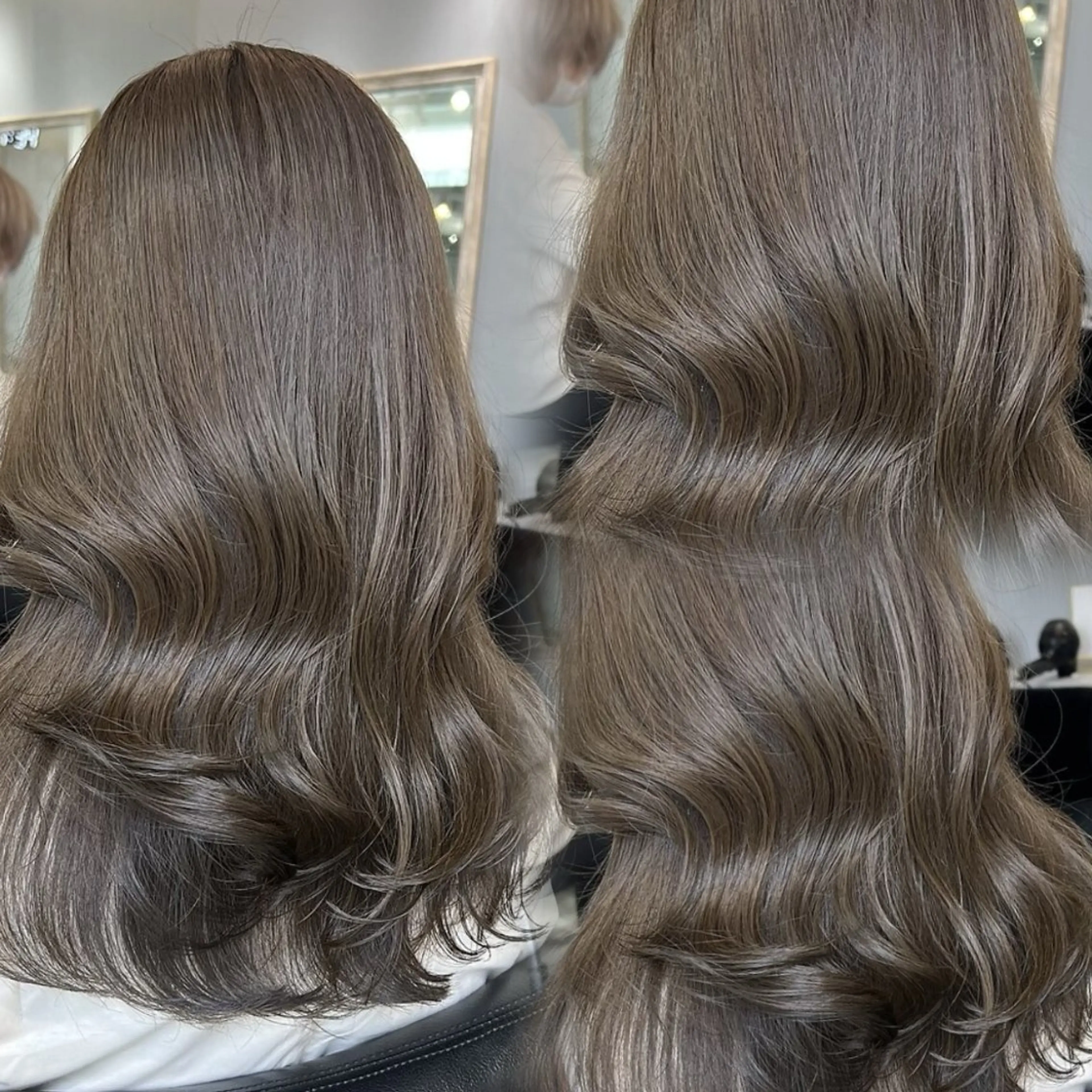 セミロング カラー ヘアカラー トリートメント 💖ダブルカラー/ ケアカラー/レナ💖のヘアスタイル