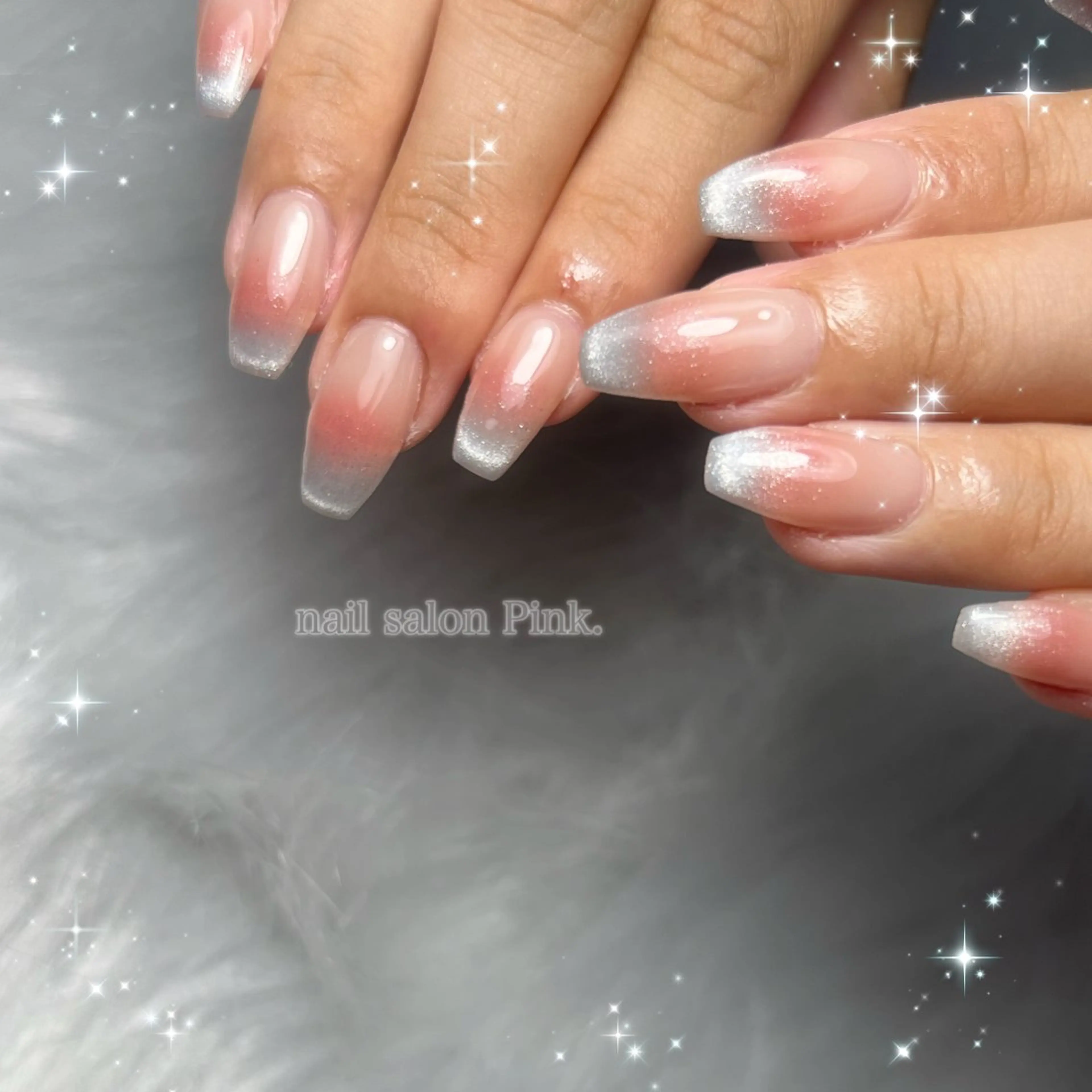 ちゅるんっチークネイル🍑🌷の写真