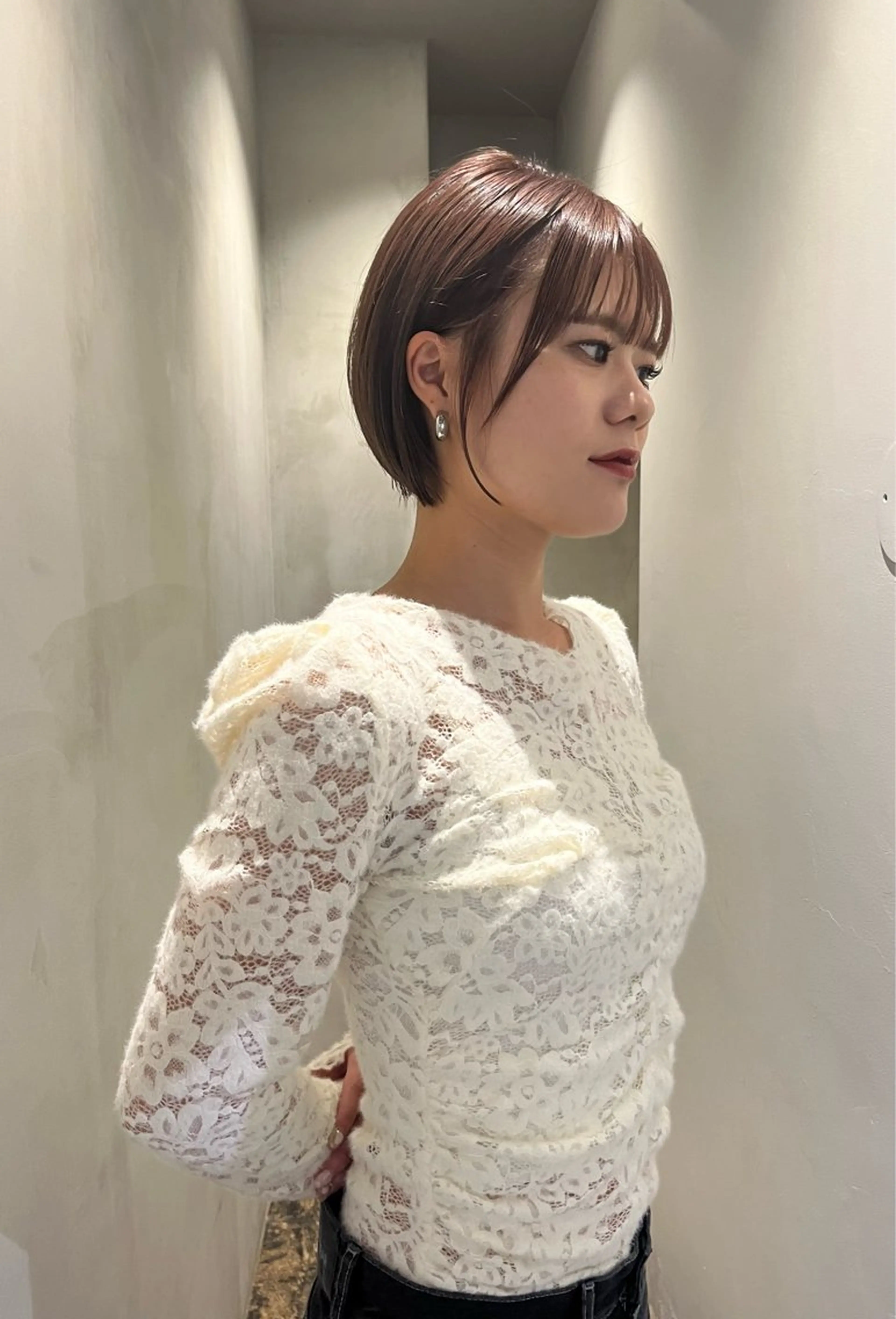 ショート カラー ボブ 似合わせカット ショートヘア 小顔カット ロエ平尾山荘所属・ショート/ハイライト /平尾/薬院/綜一郎のヘアスタイル