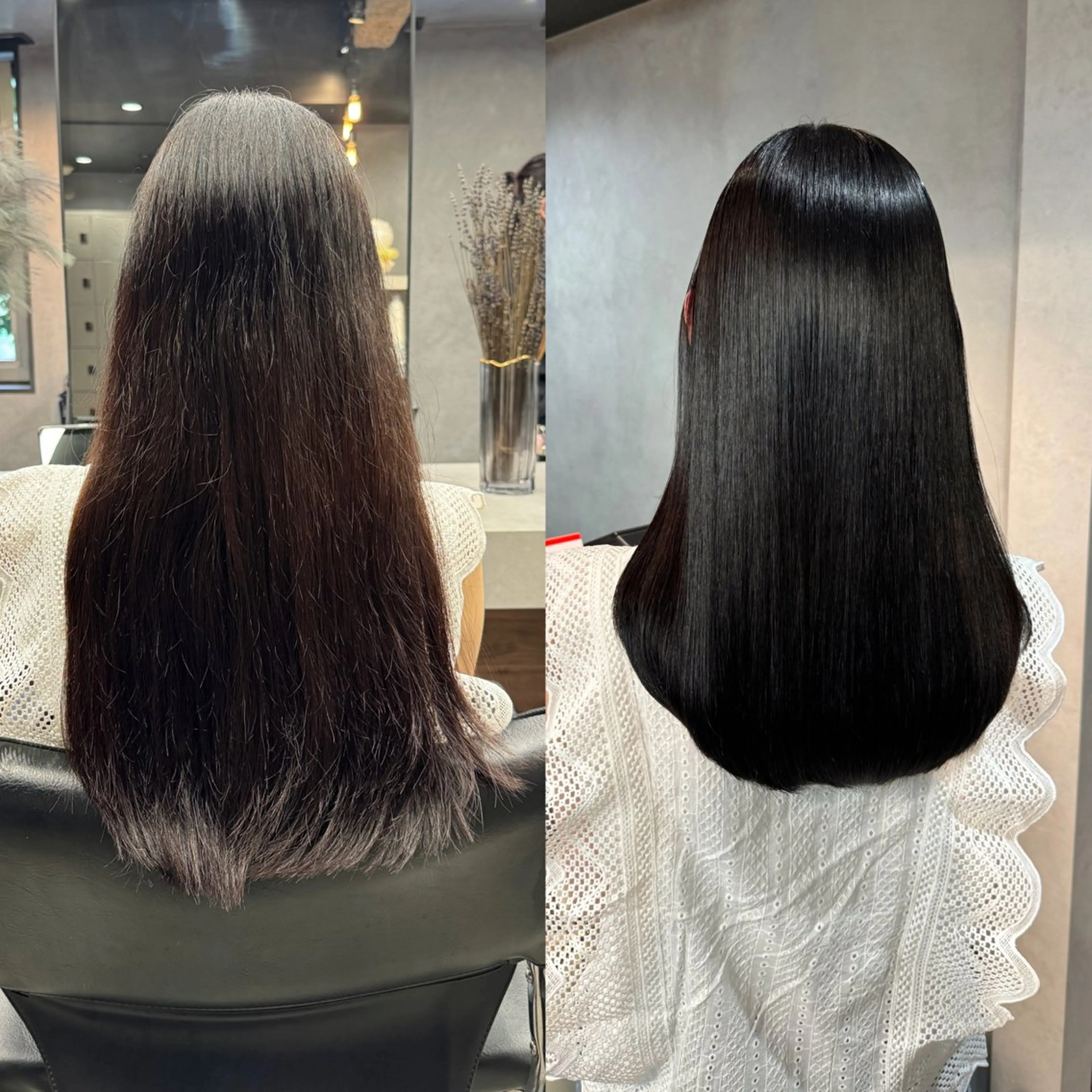 セミロング カット ヘアカラー 縮毛矯正 トリートメント 髪質改善/艶髪 MINAMIのヘアスタイル