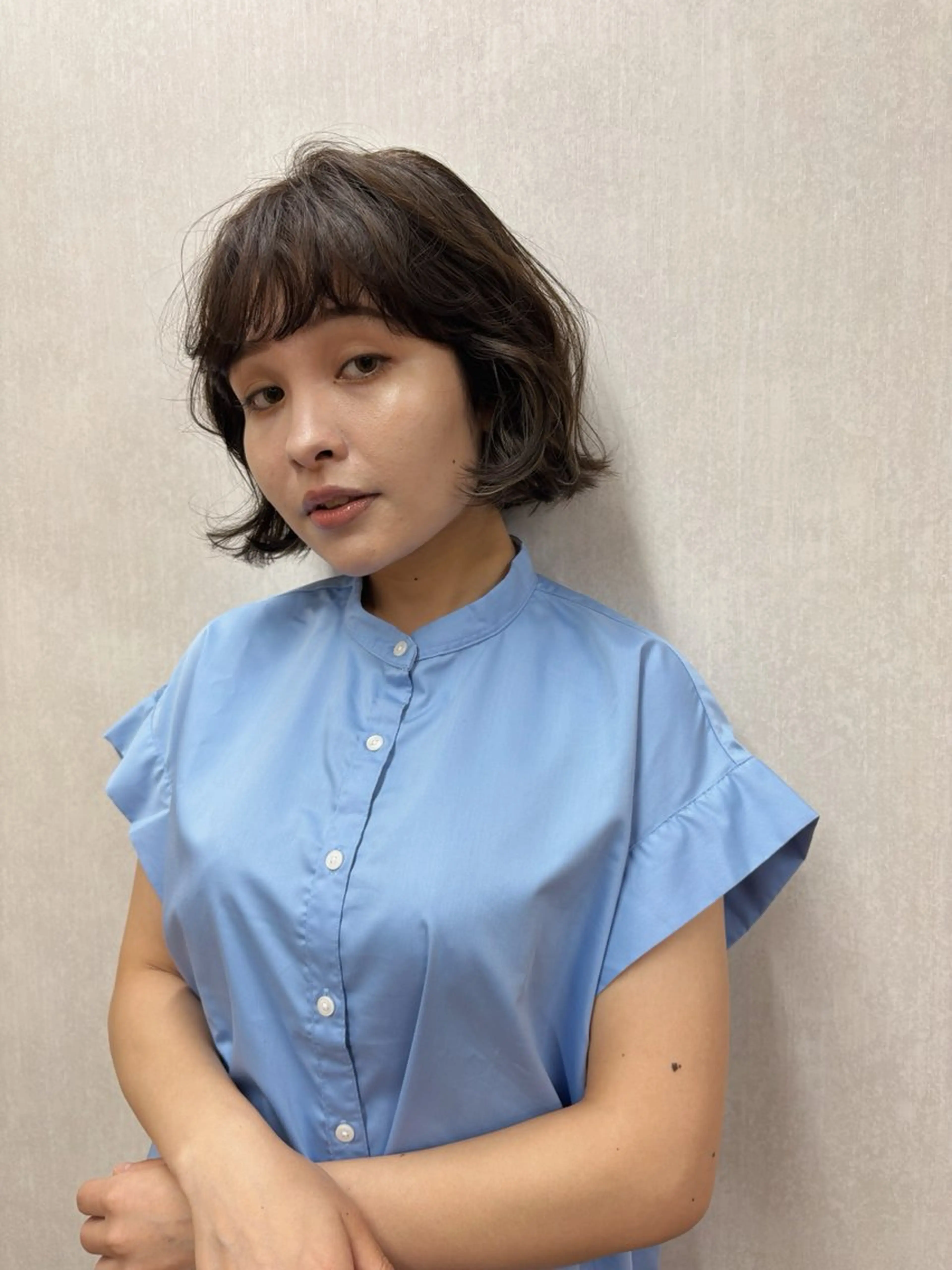 パーマ ボブ/ミディアム 親しみやすさ/さくらのヘアスタイル