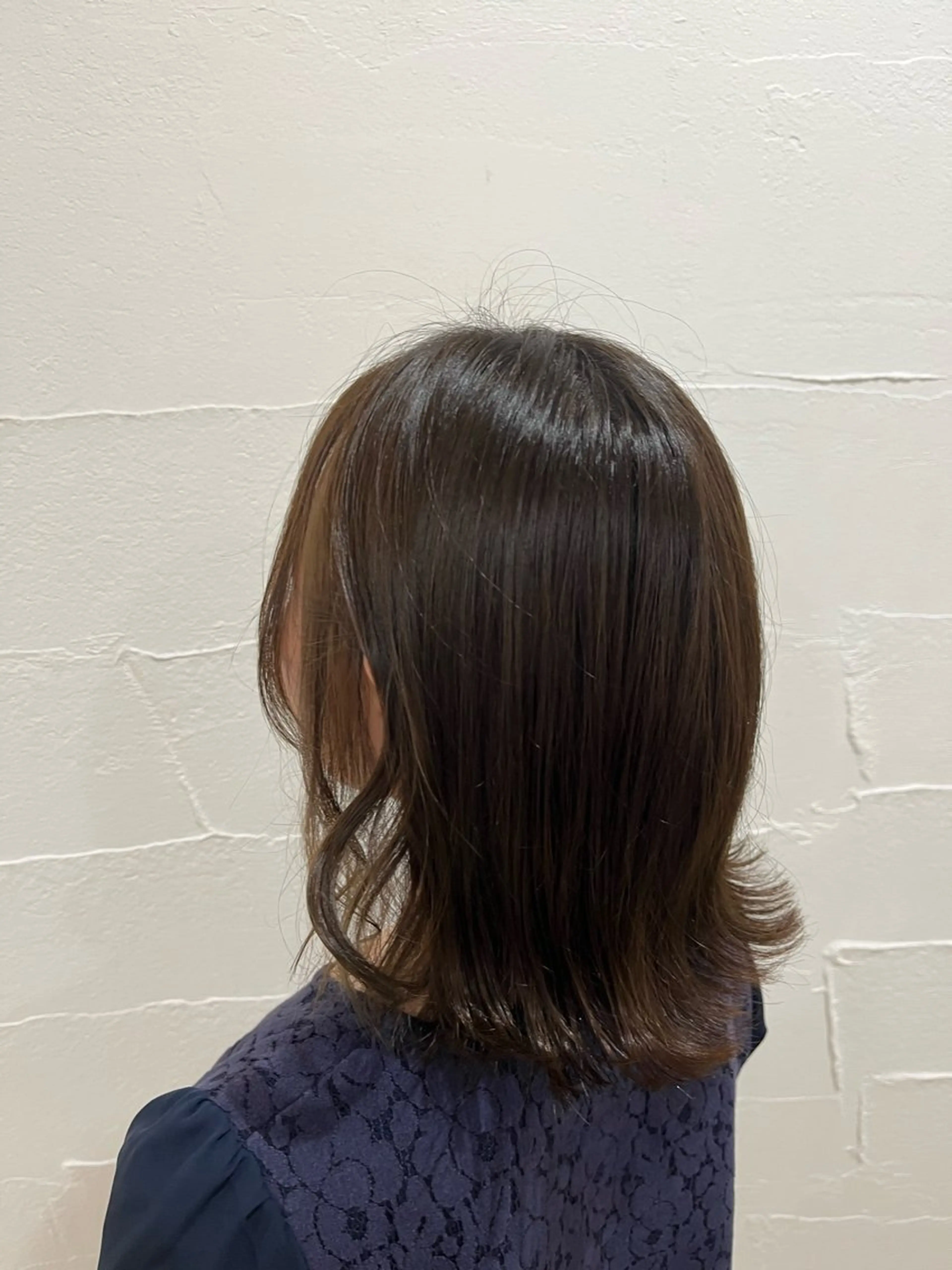 ミディアム カラー ミストバング ブリーチ  フェイスフレーミング ブリーチなしカラー カット ヘアカラー 西田 早輝子🍊のヘアスタイル