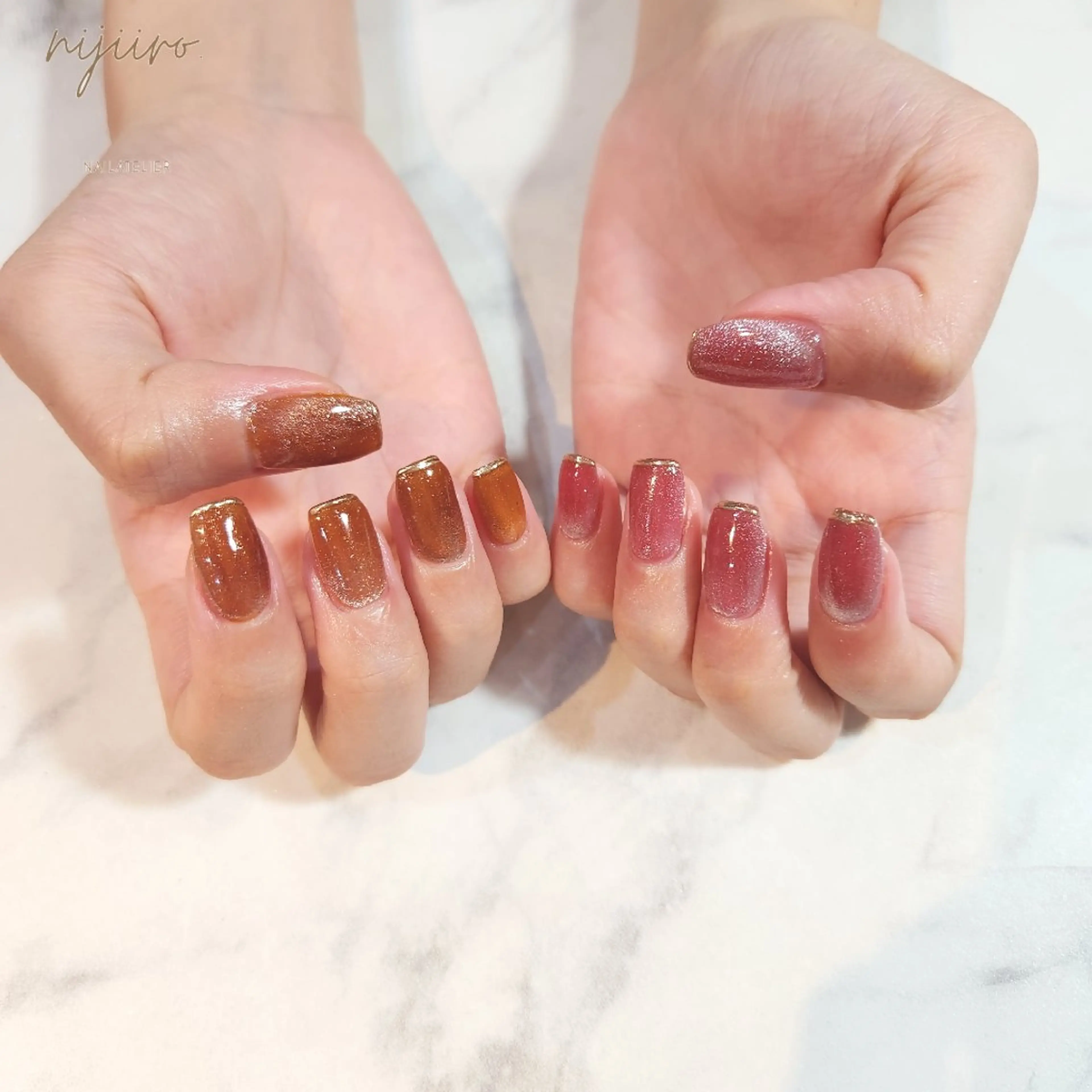 ネイル ハンドネイル nailatelier nijiiro.所属・nijiiro🌈 サトウのネイルデザイン