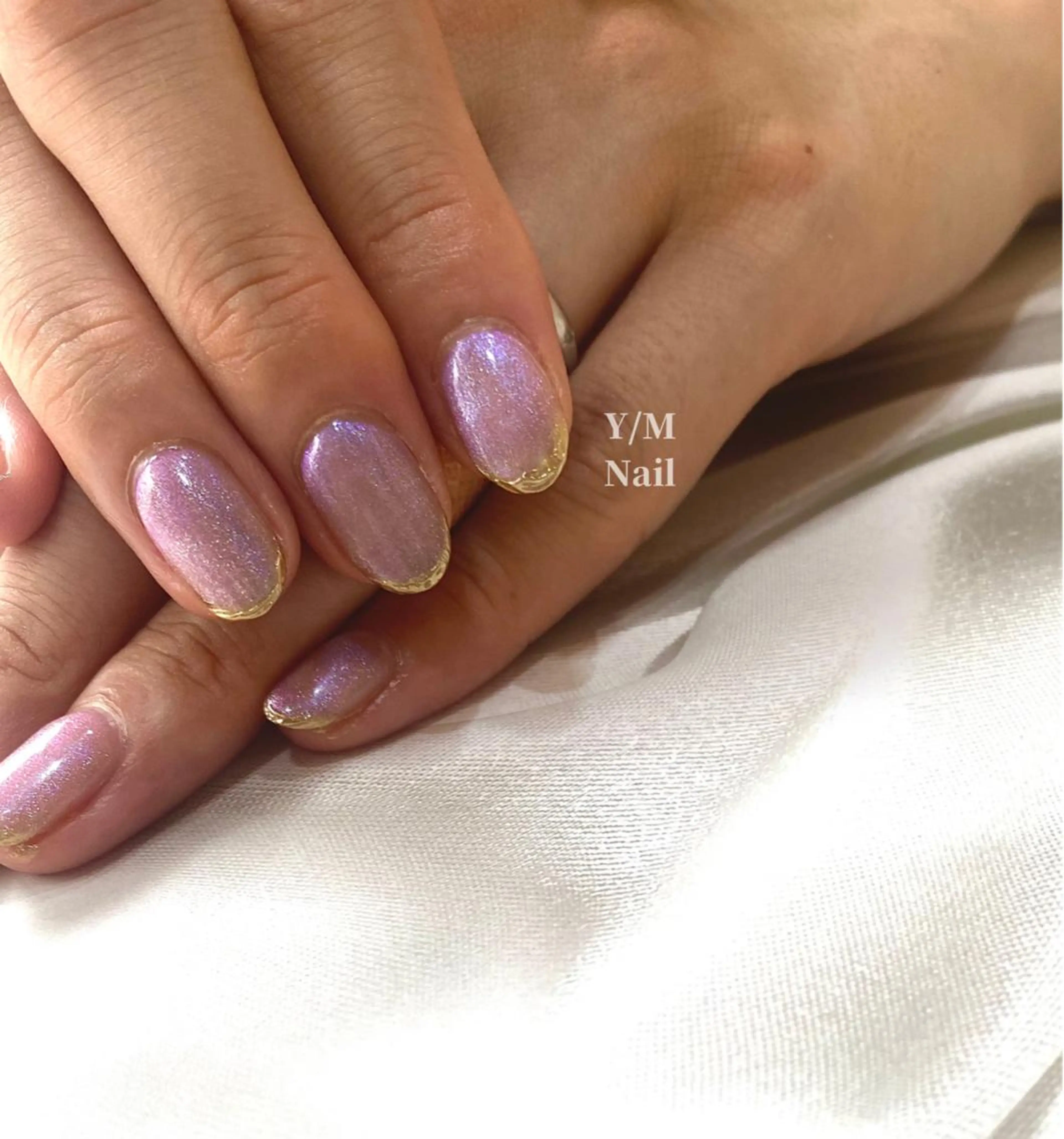 ネイル マグネットネイル シルバー KIM JAERYEONGのネイルデザイン