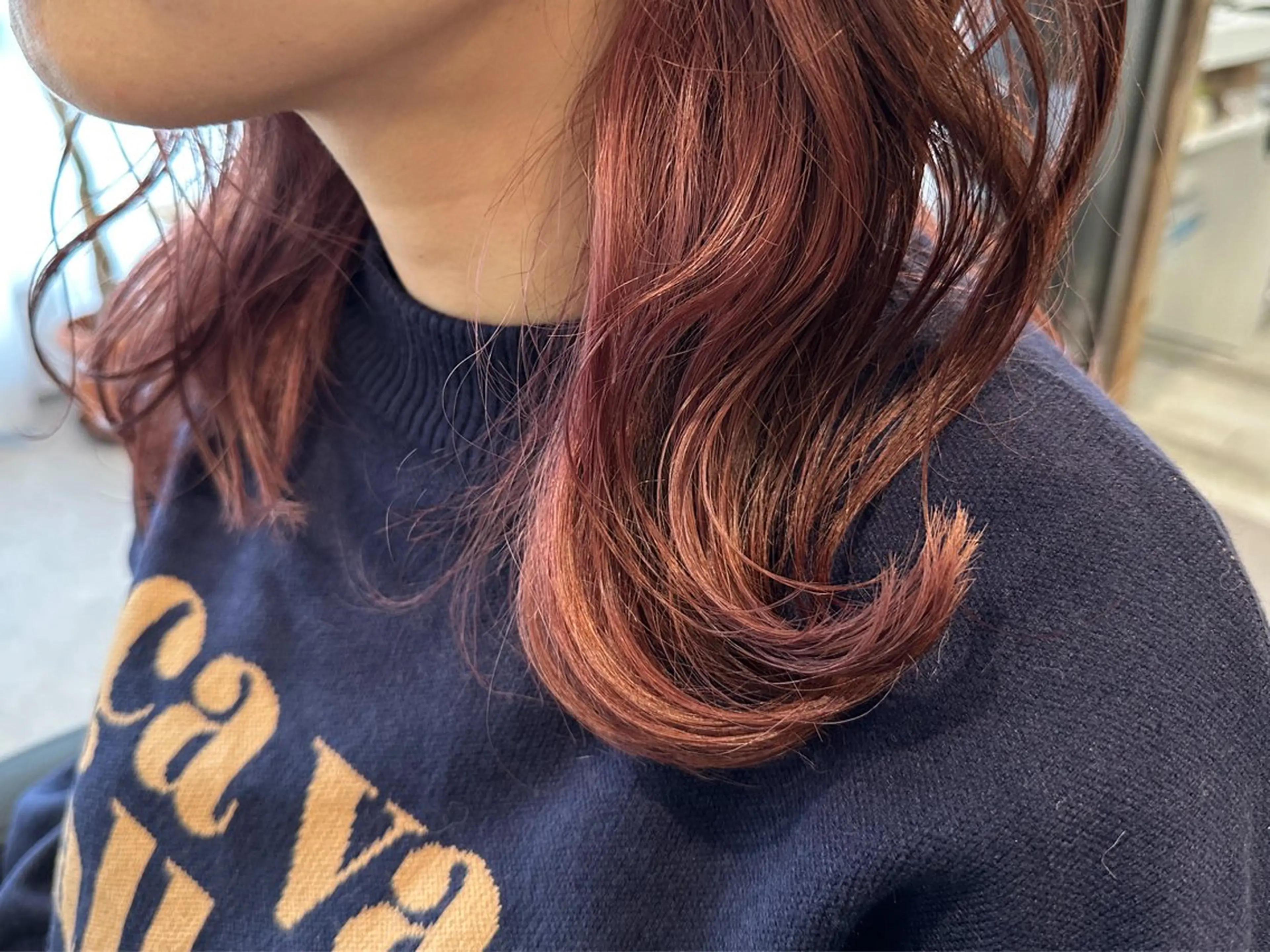 ミディアム カラー ベージュカラー ピンクカラー ピンクベージュ affect 上大岡所属・《髪質改善・縮毛矯正 /ブリーチ》坂本爽のヘアスタイル