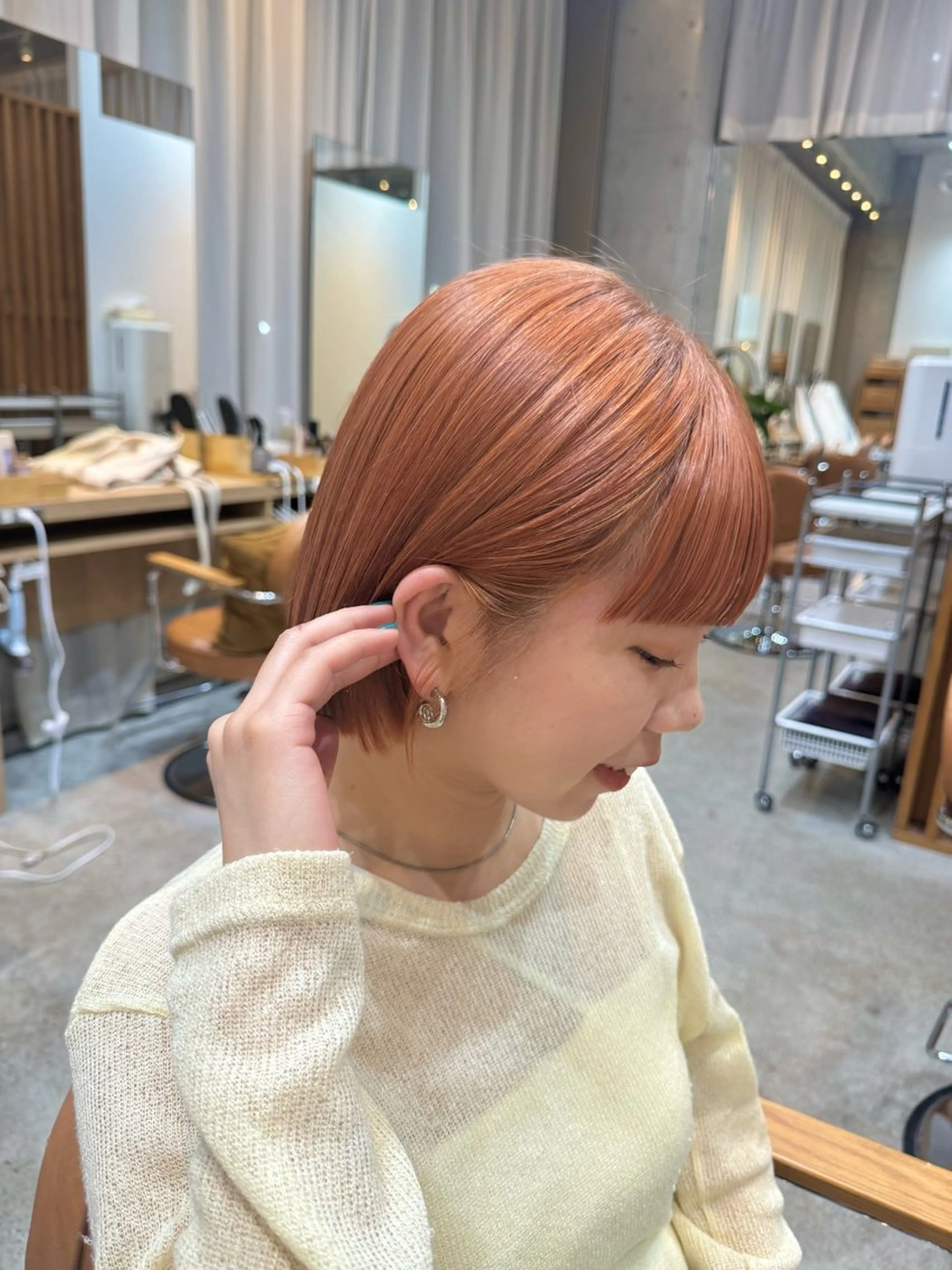 ショート カラー ヘアカラー 🫧髪質改善/Wカラ ー 暖色 🌸桜🌸のヘアスタイル