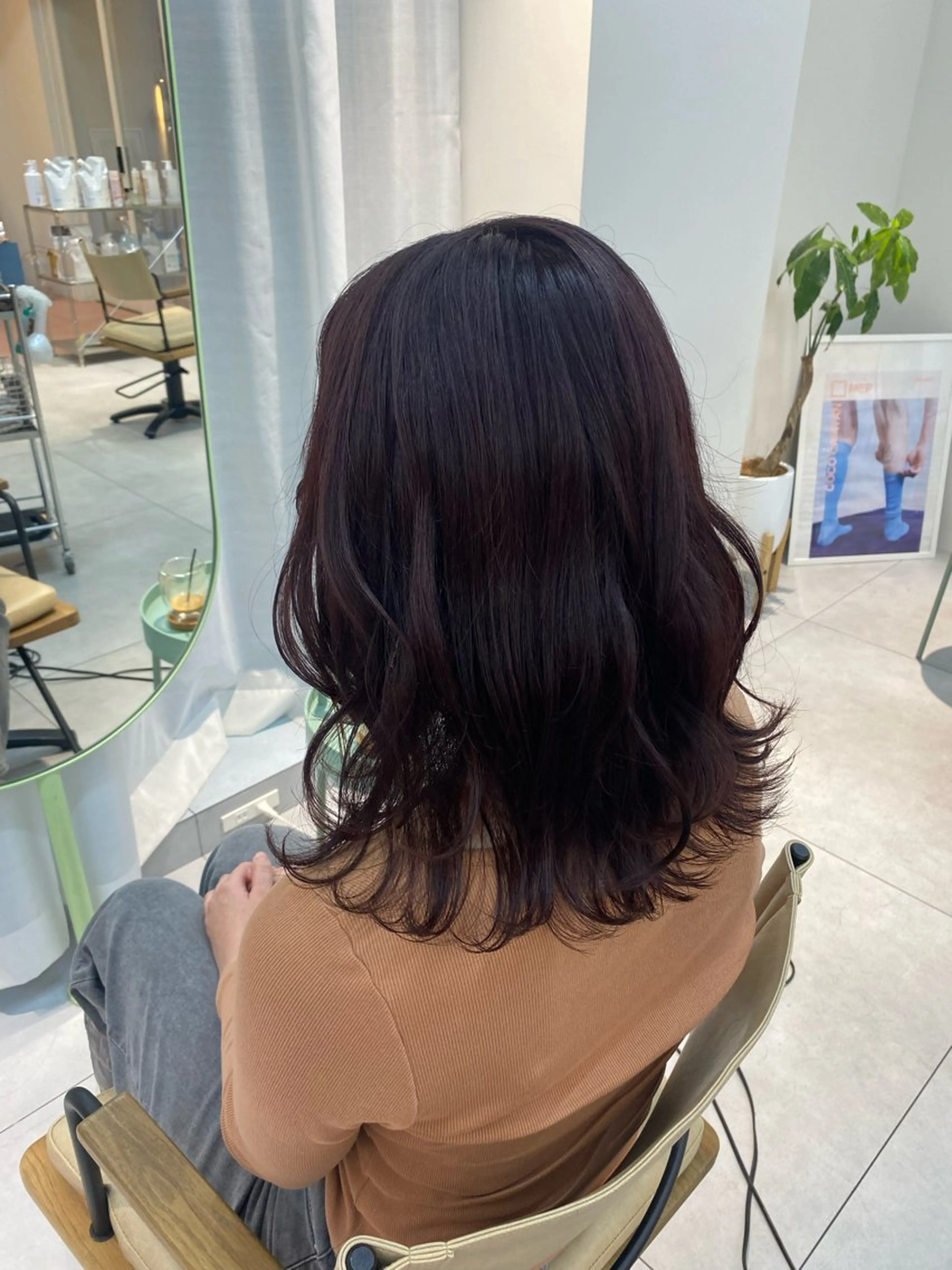 ミディアム カラー ラベンダーカラー ピンクカラー ピンクラベンダー mite hikariのヘアスタイル