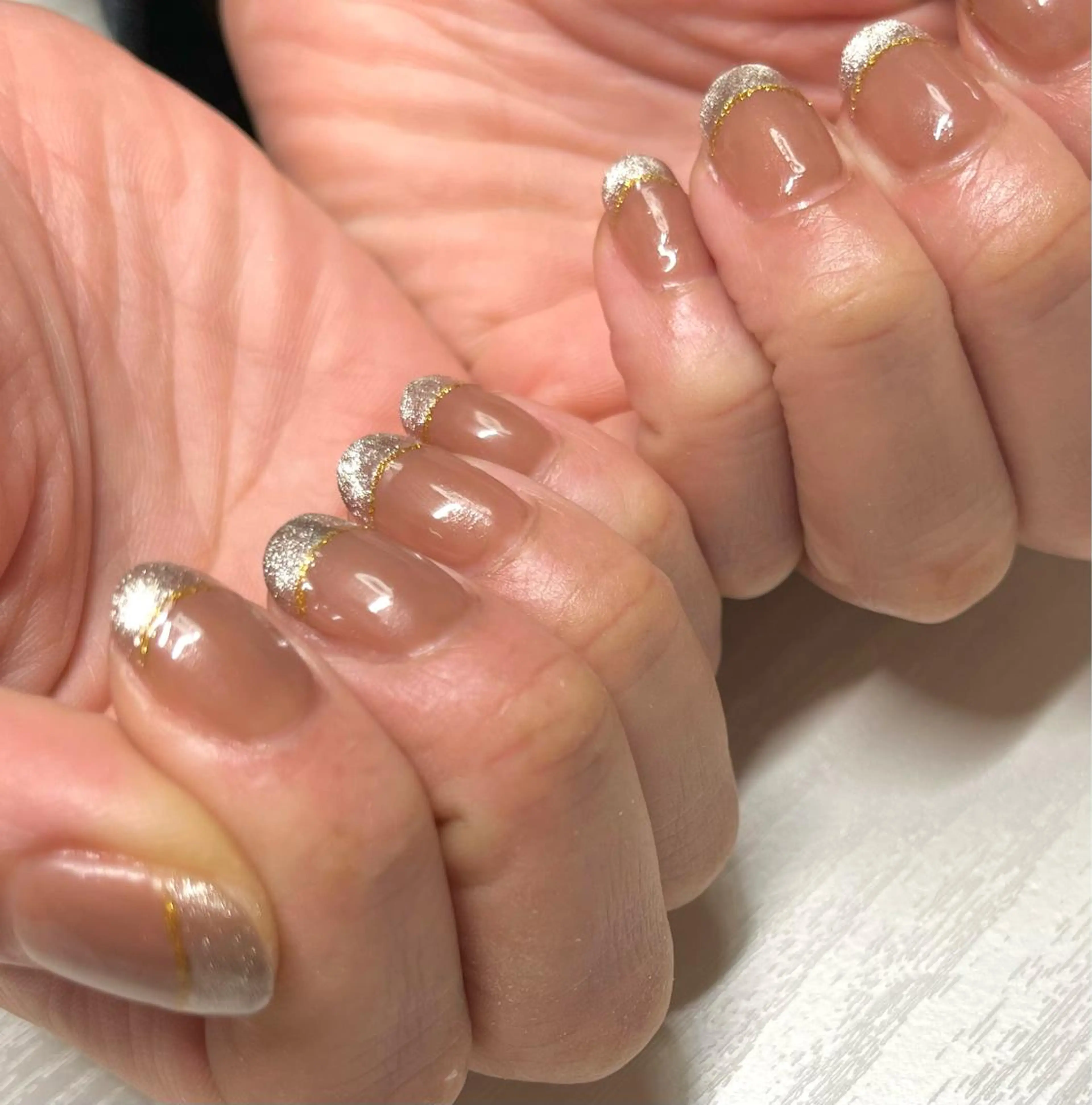 ネイル フレンチネイル マグネットネイル マグネットフレンチ nuovo yukoのネイルデザイン