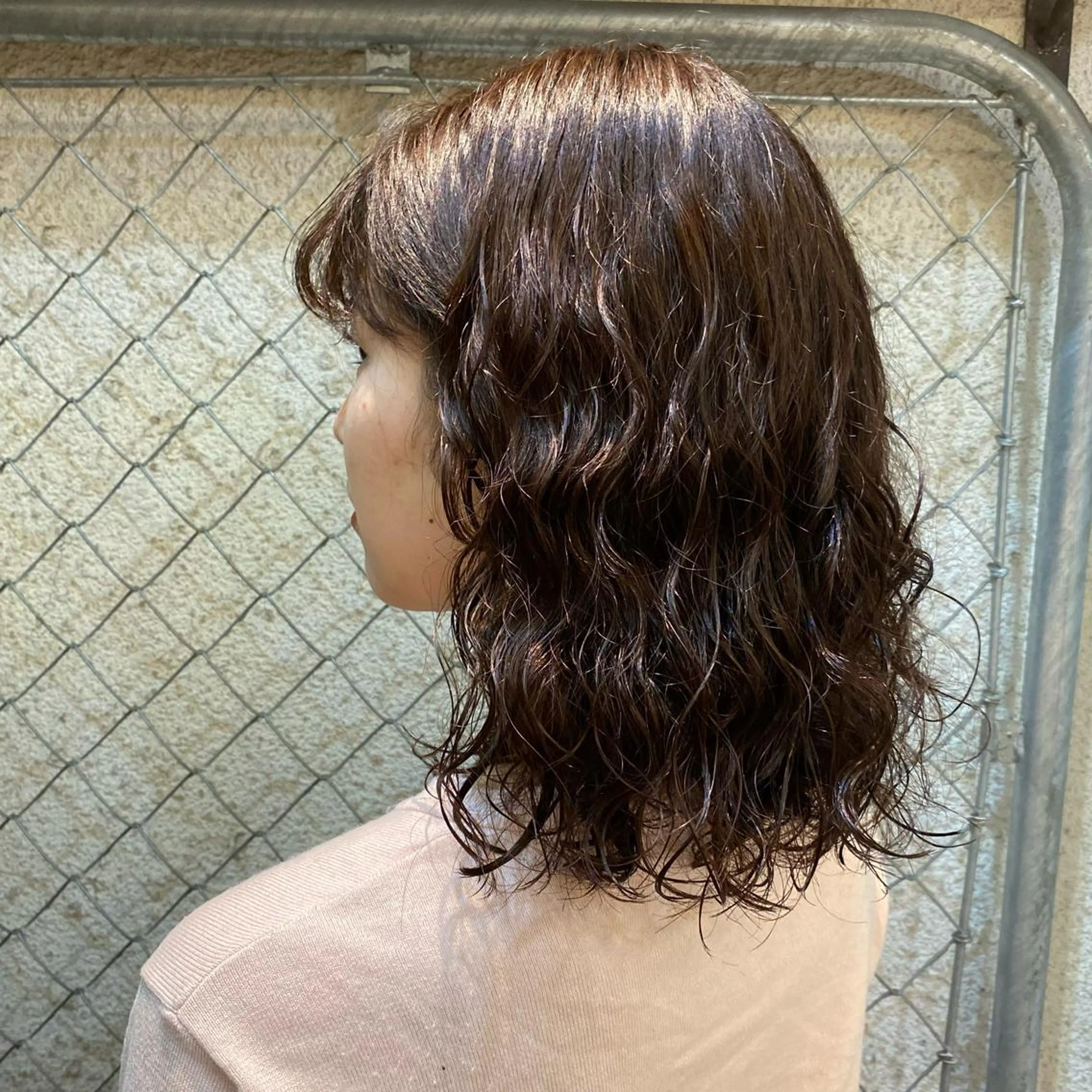 ミディアム パーマ ミディアムパーマ 暖色艶color / ボブ🦩Rioのヘアスタイル