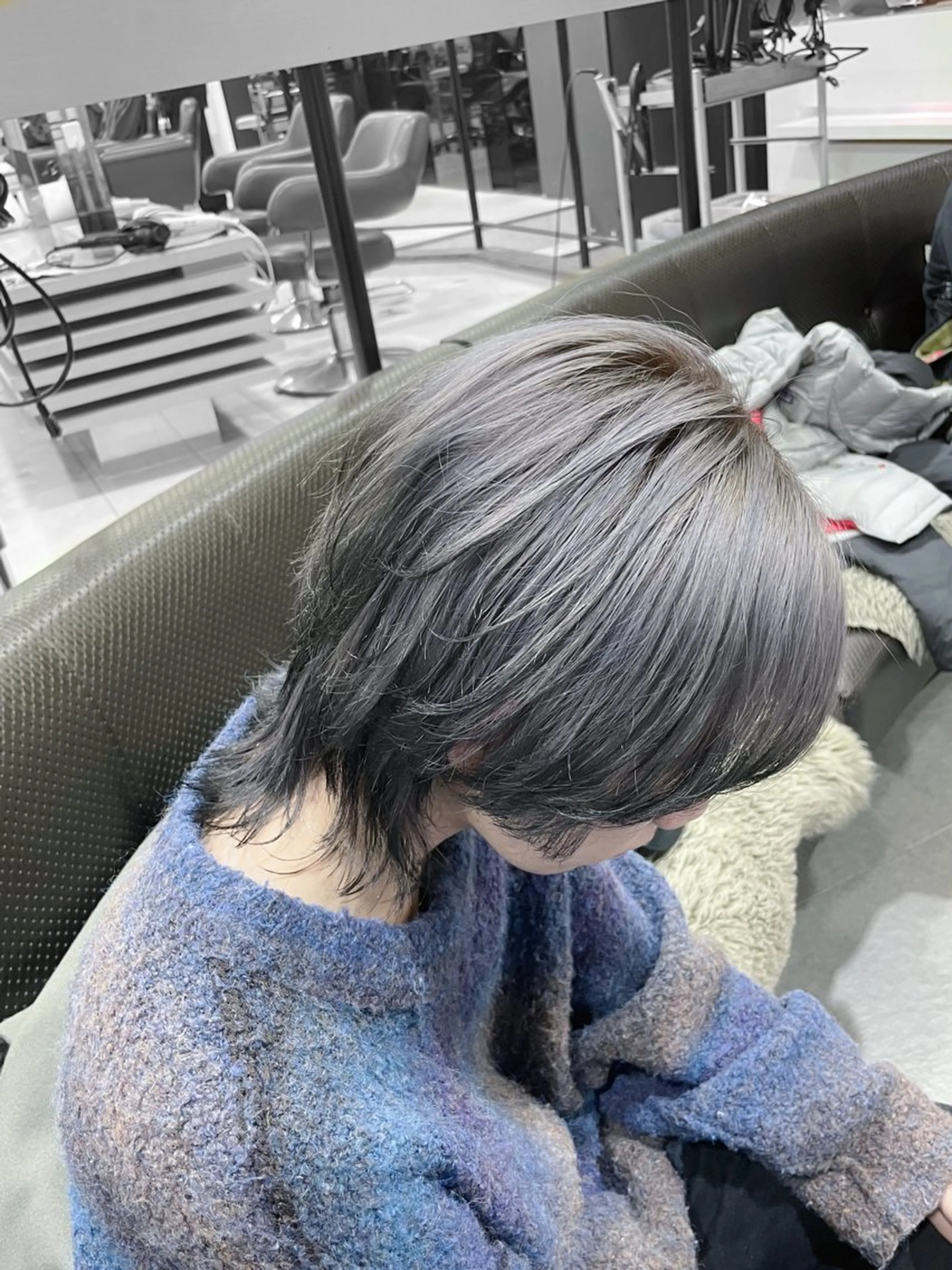 カラー メンズ ｳﾙﾌ/ｾﾝﾀ- ﾊﾟｰﾄ【ﾅﾅﾐ】のヘアスタイル