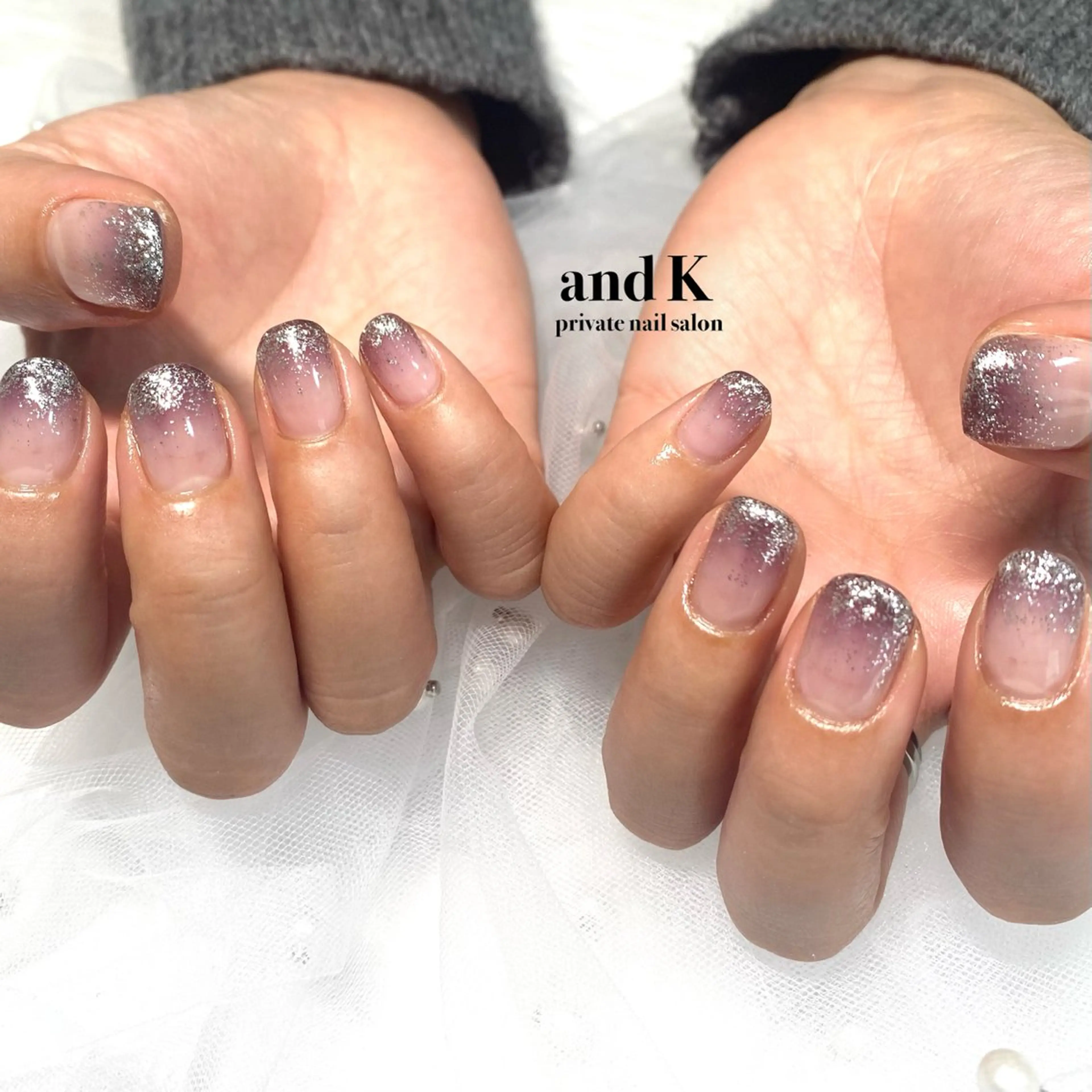 ネイル グラデーション ラメ(グリッター) andK nail salonのネイルデザイン