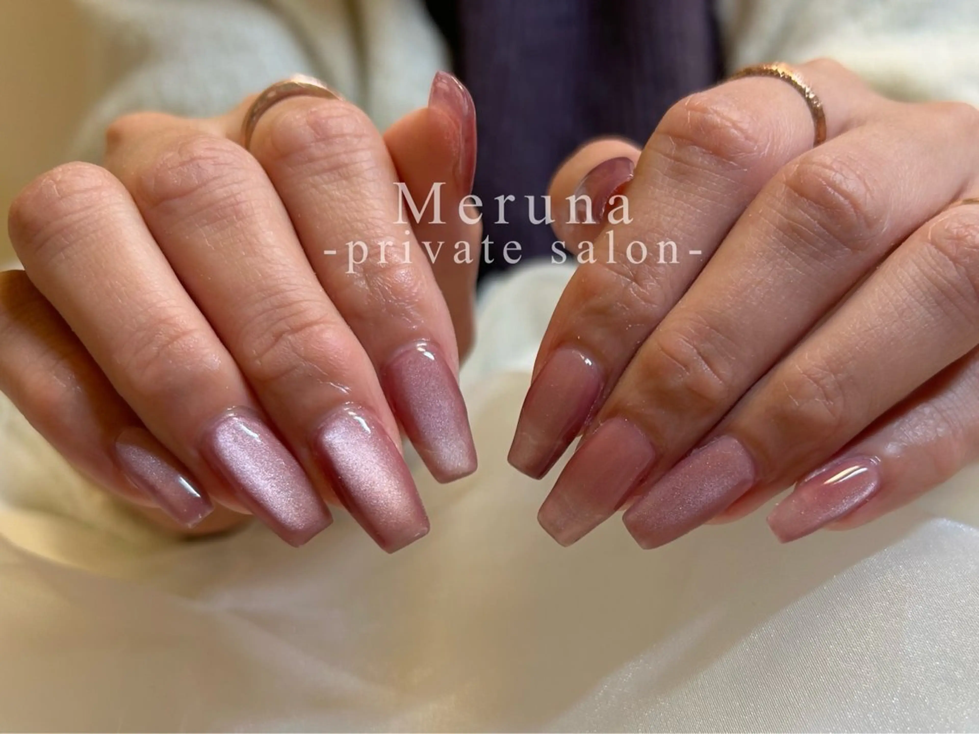 ネイル マグネットネイル マグネットワンカラー ワンカラーネイル ハンドネイル Meruna .ﾒﾙｰﾅ.のネイルデザイン