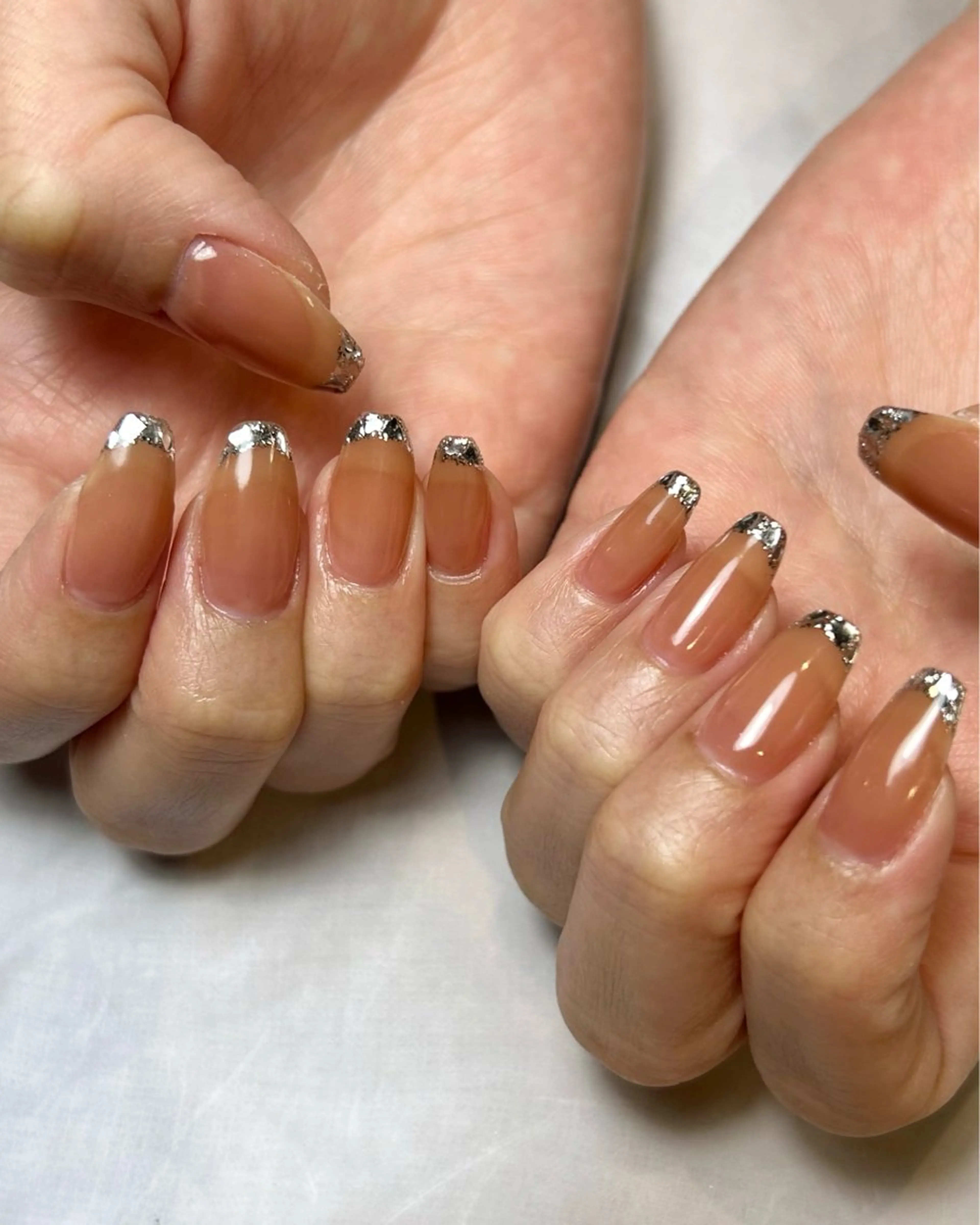 ネイル ブラウン 持ち込み ハンドネイル Reflection marikoのネイルデザイン