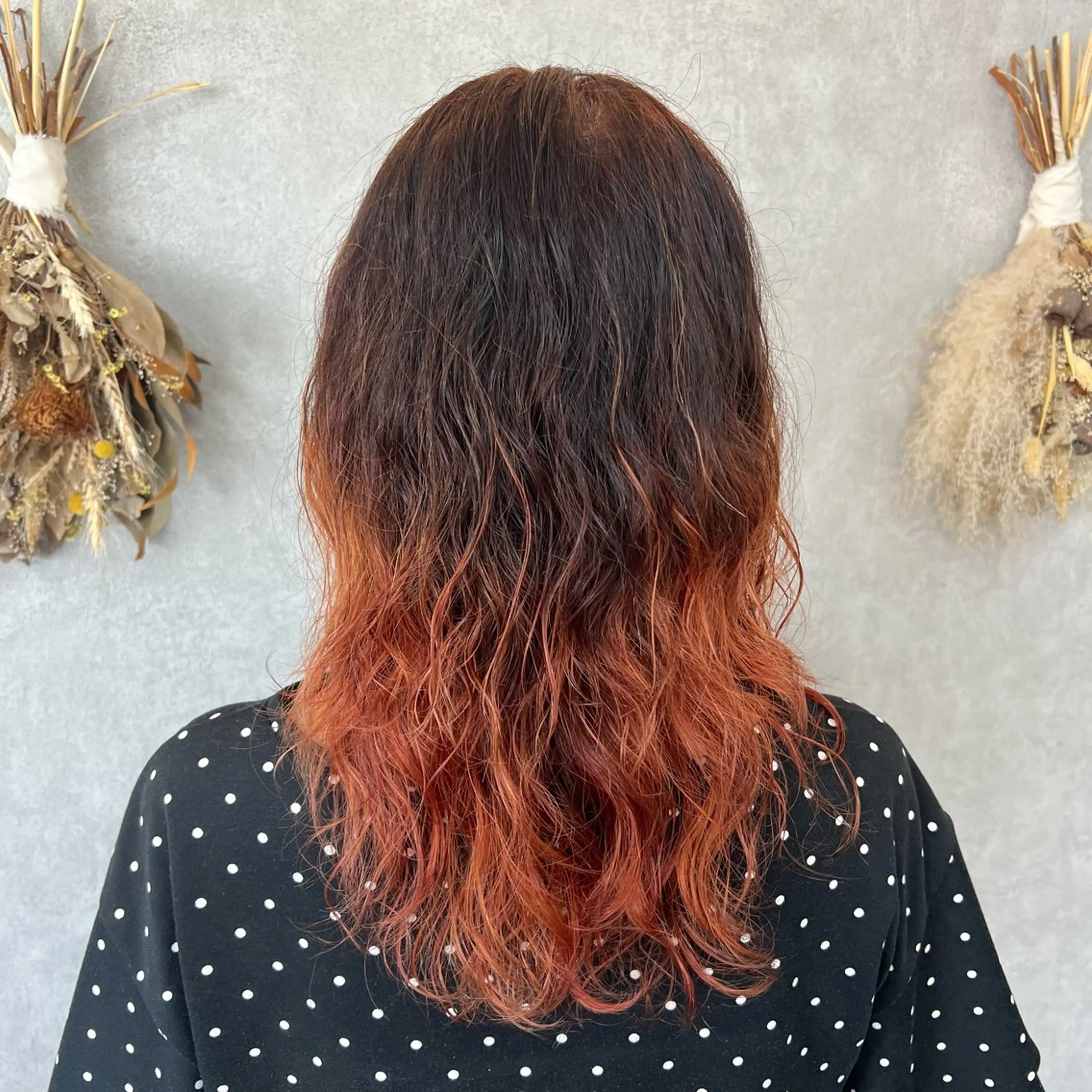 セミロング カラー デザインカラー グラデーションカラー 松本 心雪🌱‬のヘアスタイル