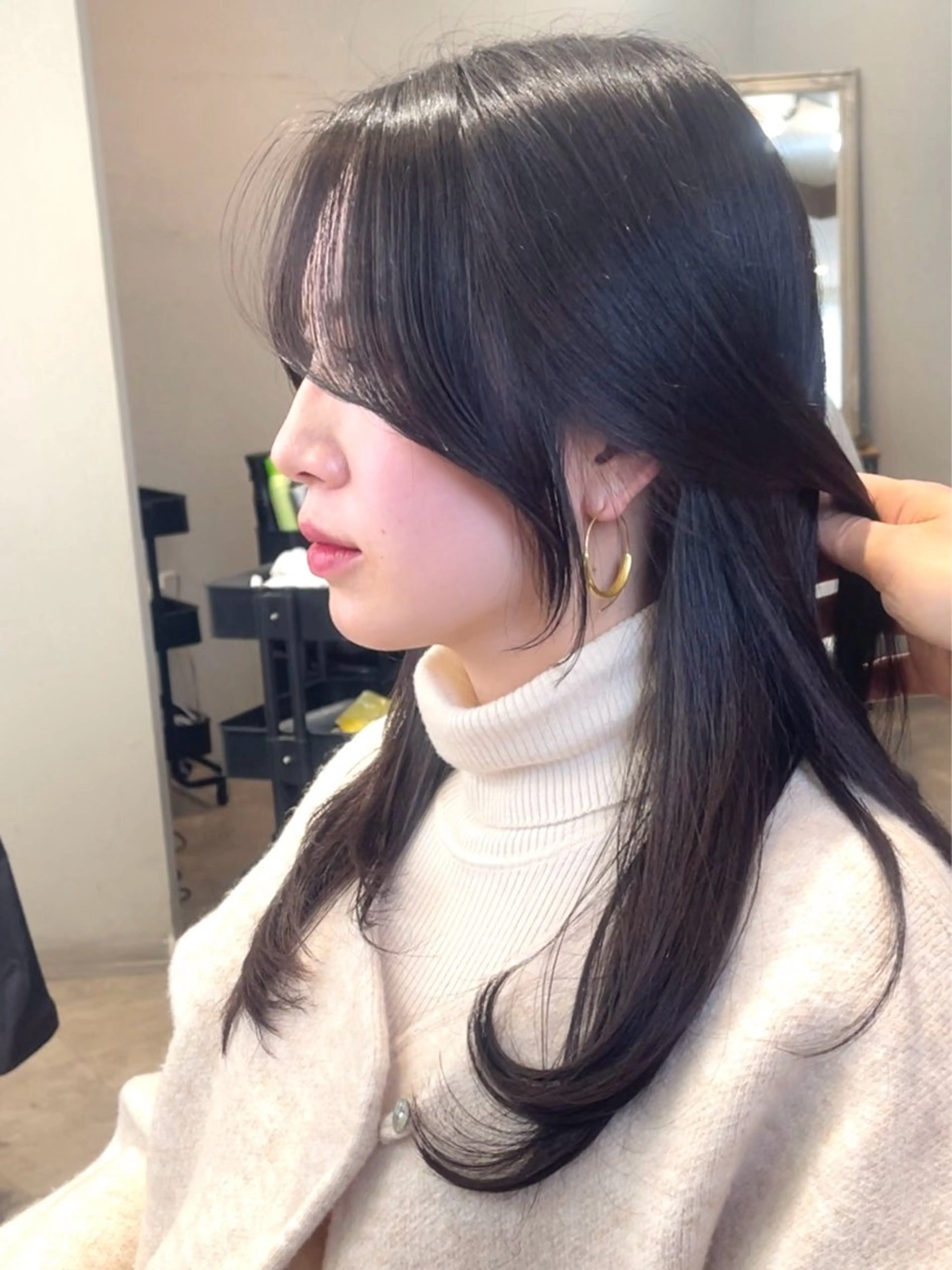 セミロング カラー カット AMI Hair Supply所属・YUSUKE レイヤーカットカラーのヘアスタイル