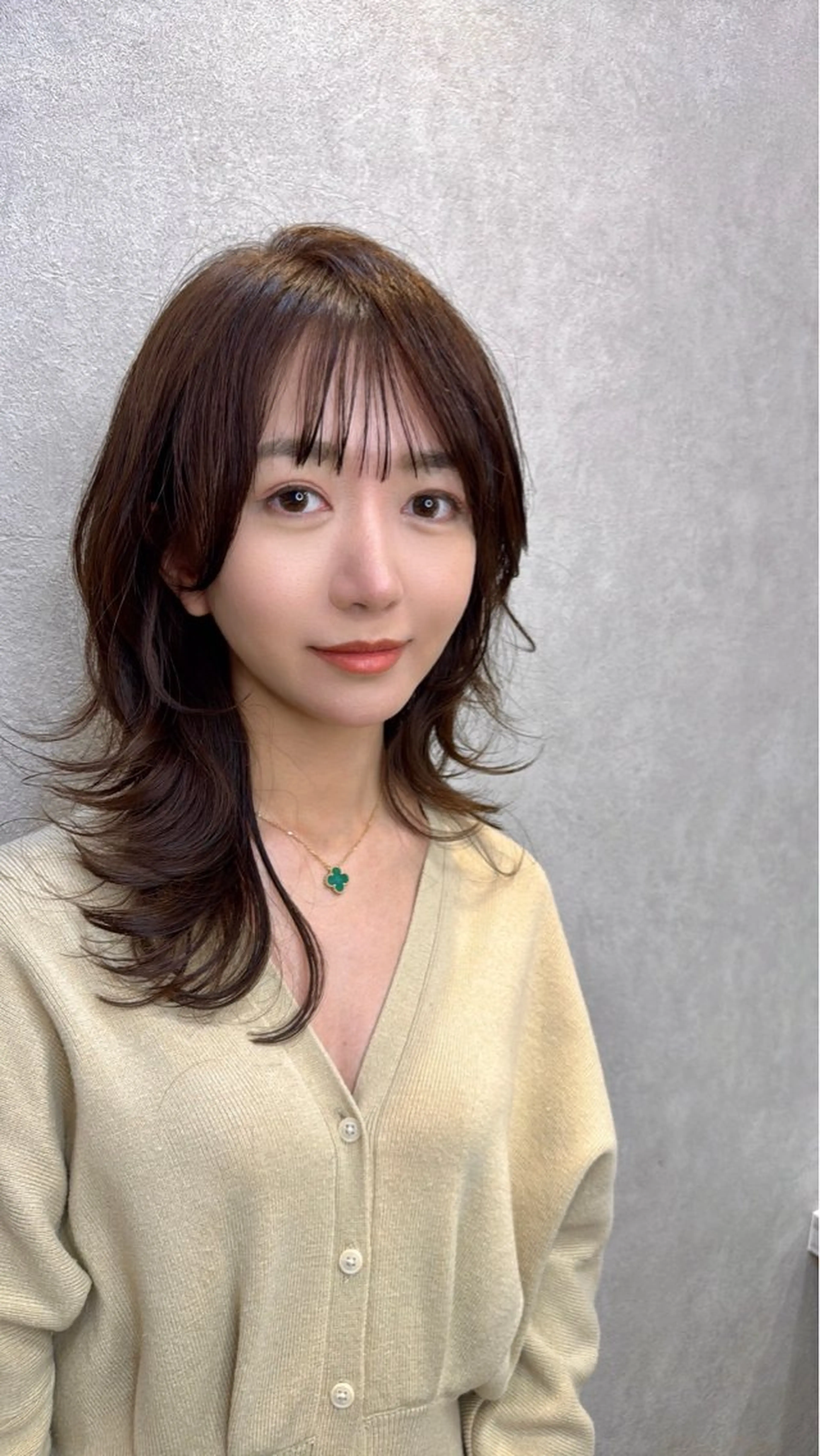 セミロング 顔周りカット 韓国風ヘア 小顔カット カット ヘアカラー トリートメント 平川 友理/韓国ヘア💘のヘアスタイル