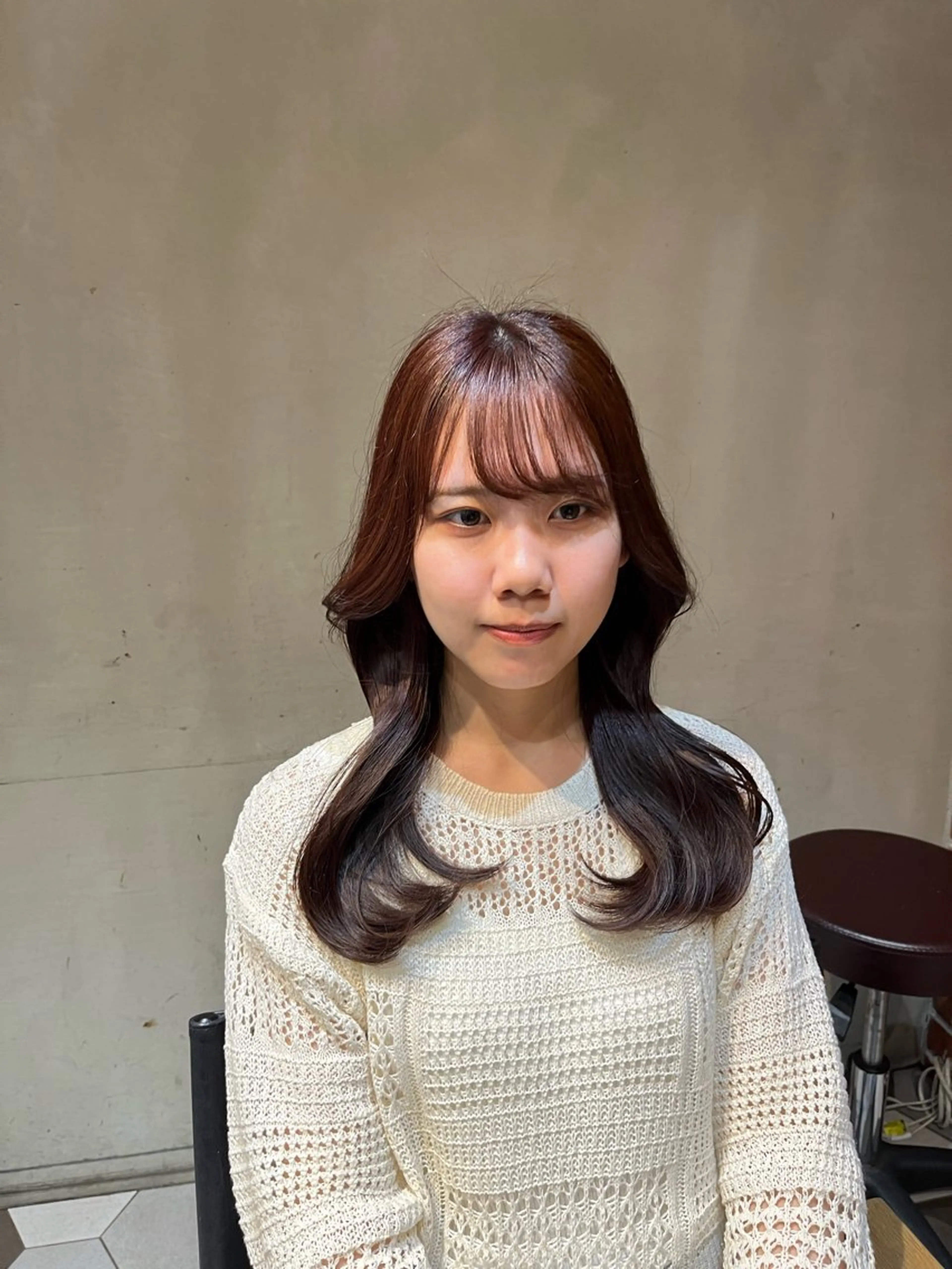 カラー ヘアアレンジ 似合わせ顔まわり カット💛森尾真由美のヘアスタイル