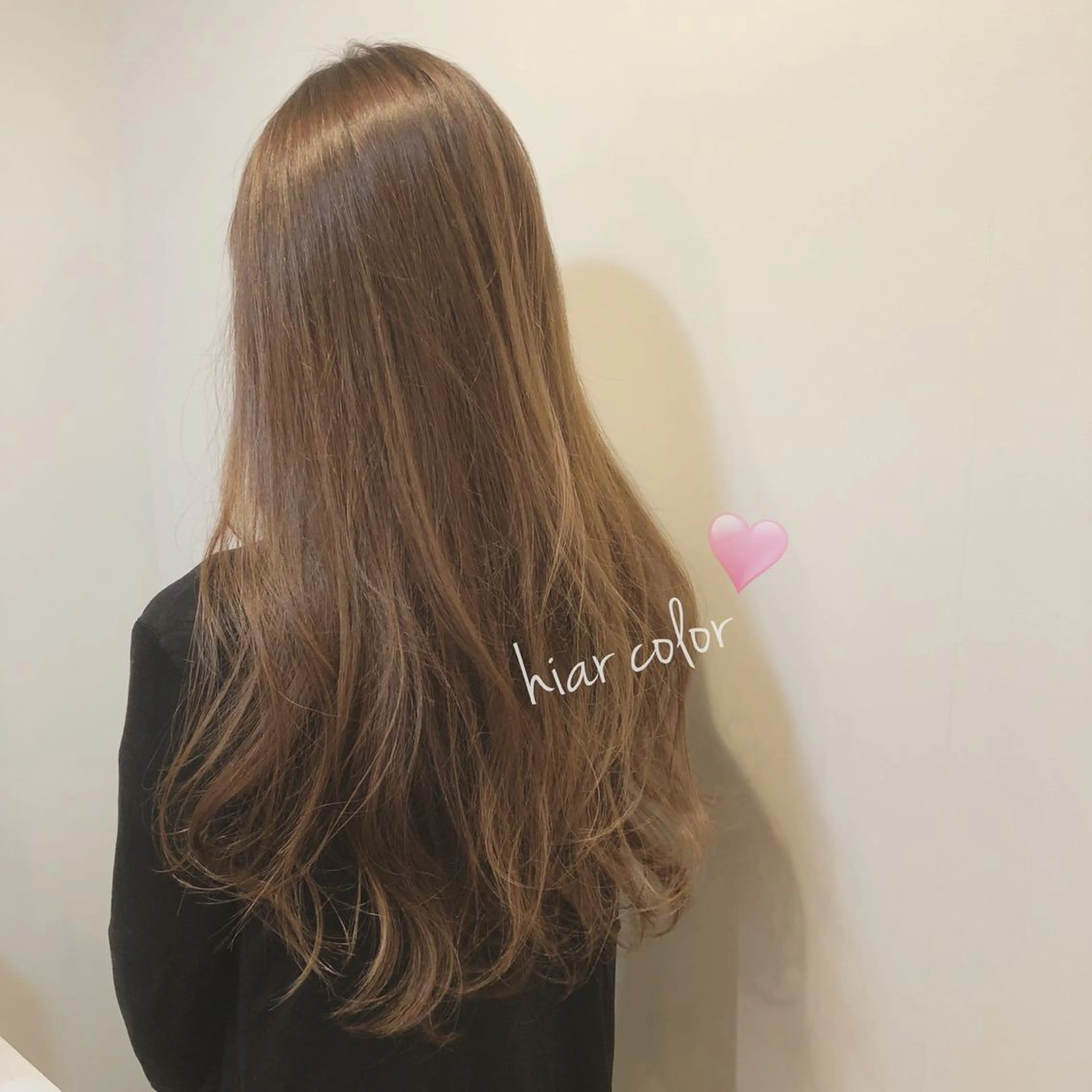 ロング シアーベージュ カット ヘアカラー トリートメント ＨＩ ROのヘアスタイル