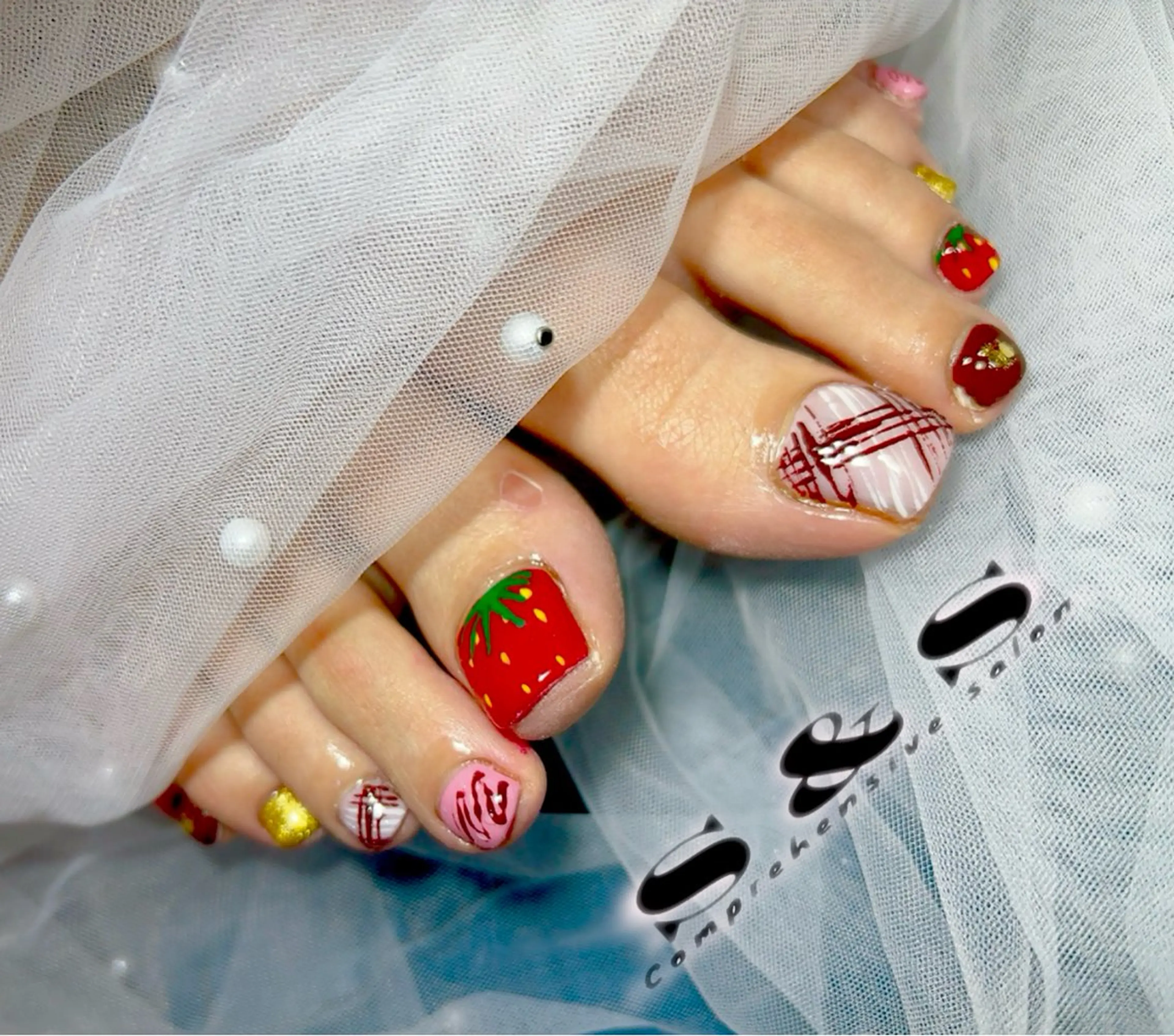ネイル 長さ出し フットネイル メンズネイル 持ち込み バレンタイン S&S 村田小百合のネイルデザイン