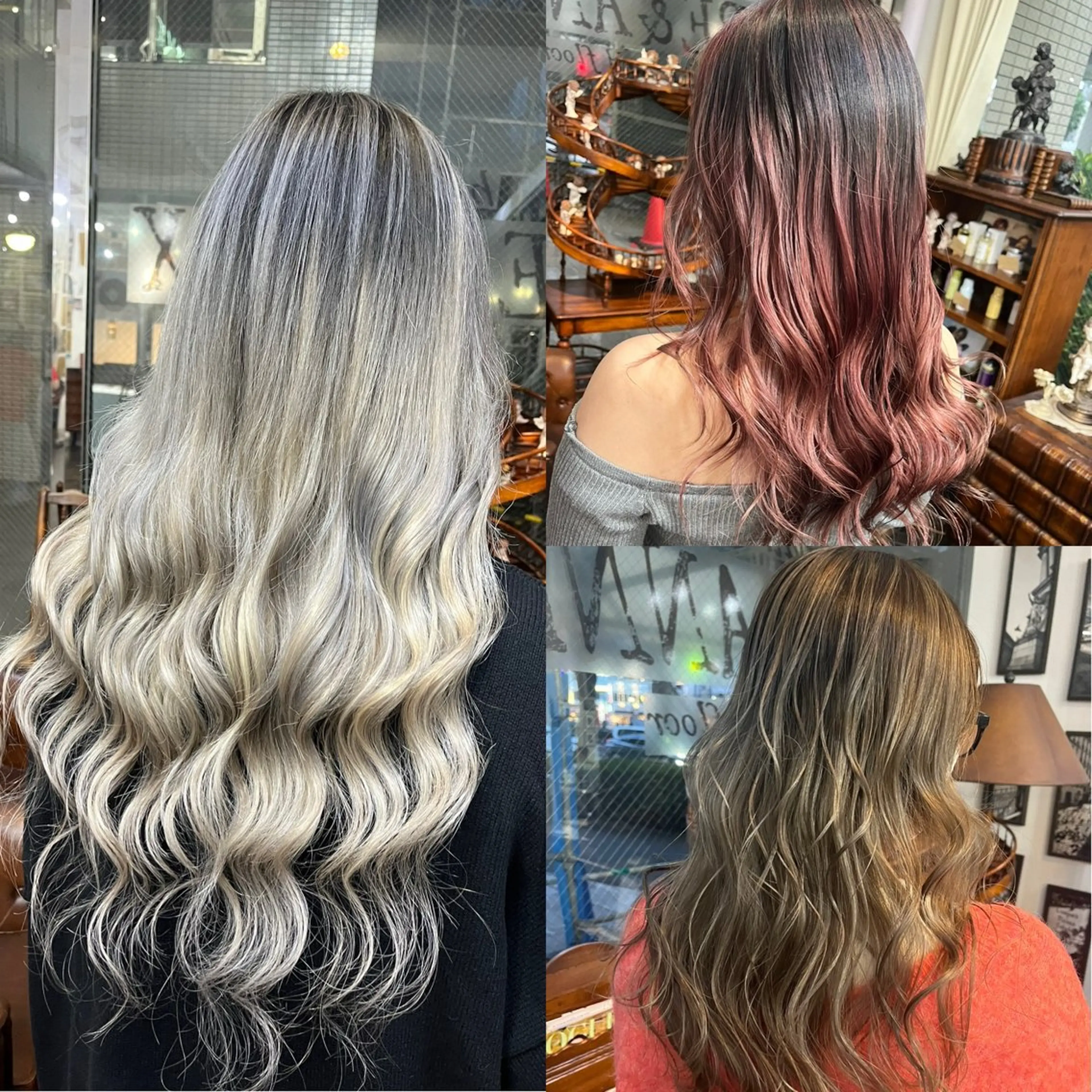 ロング カラー バレイヤージュ レイヤーカット ヘアカラー モモカ/ハイトーン /バレイヤージュのヘアスタイル