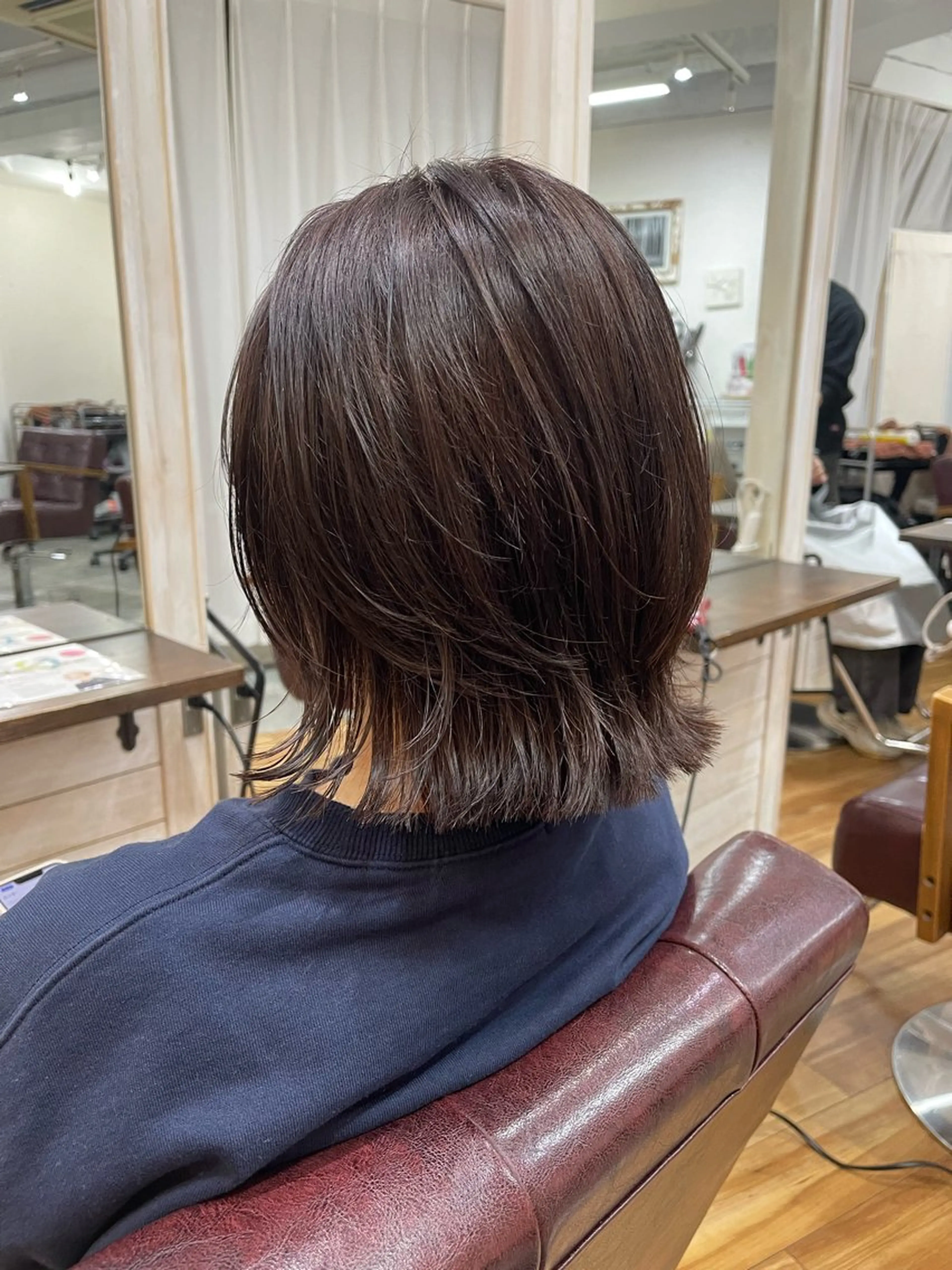 ショート カラー ショートボブ ブラウンカラー ボブ くびれヘア ショートヘア カット ヘアカラー トリートメント SOYON西大寺店所属・ダブルカラー/ 髪質改善💎安藤のヘアスタイル