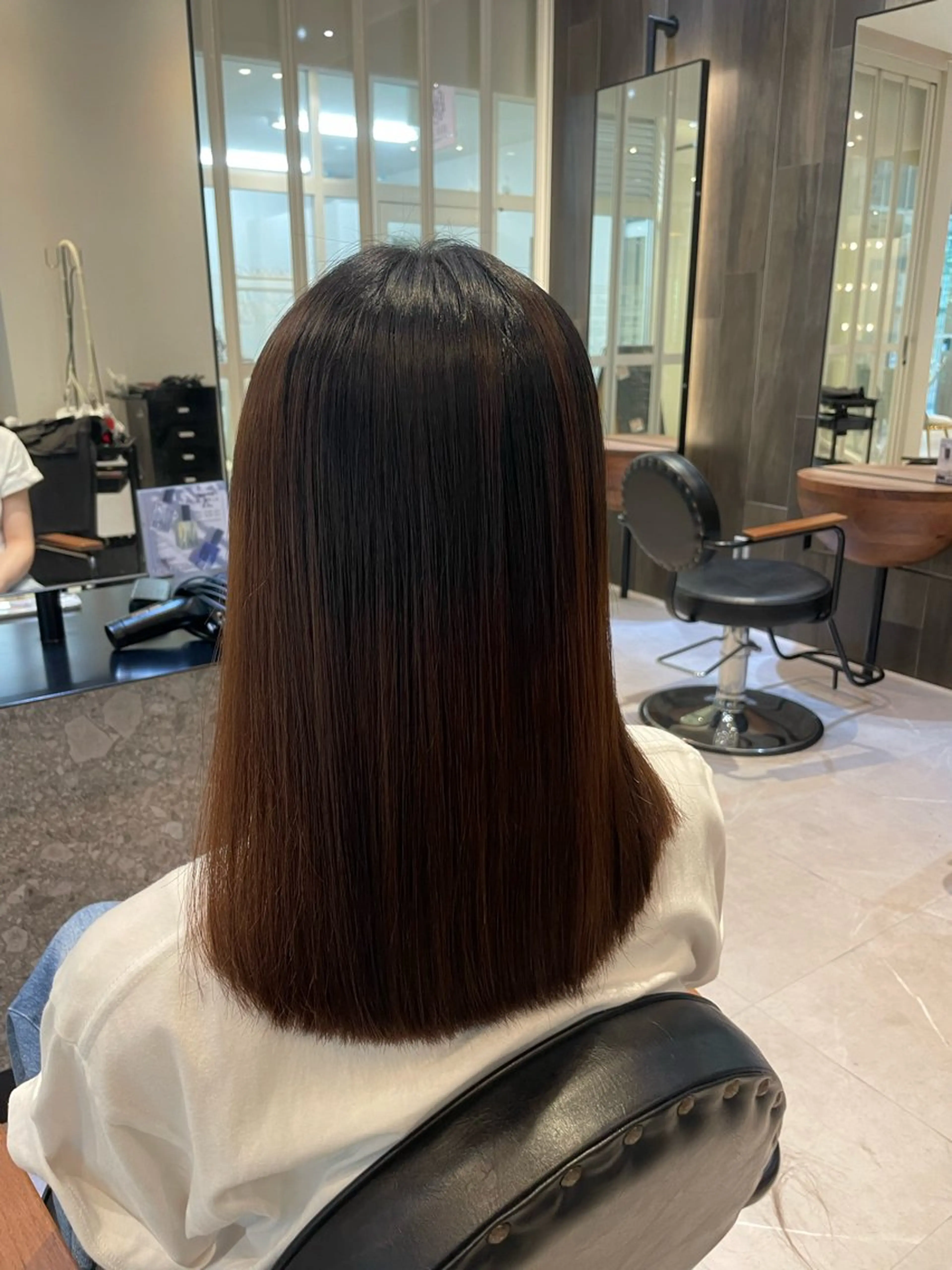 ロング カット 縮毛矯正 トリートメント 透明感カラー🫧/ 髪質お悩み改善/みゆのヘアスタイル