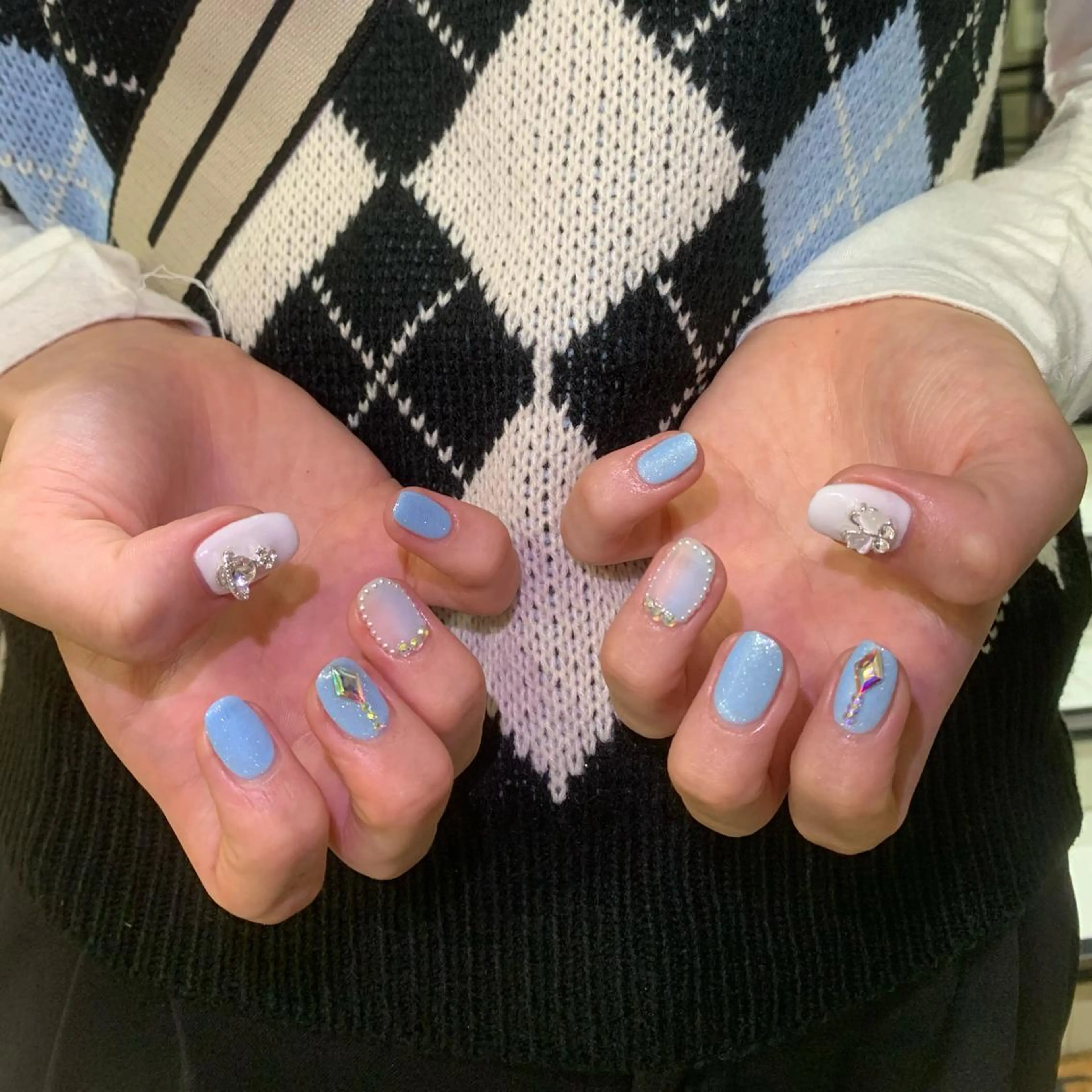 ネイル ハンドネイル 韓国🩶Y2Kネイル 💫くれはのネイルデザイン