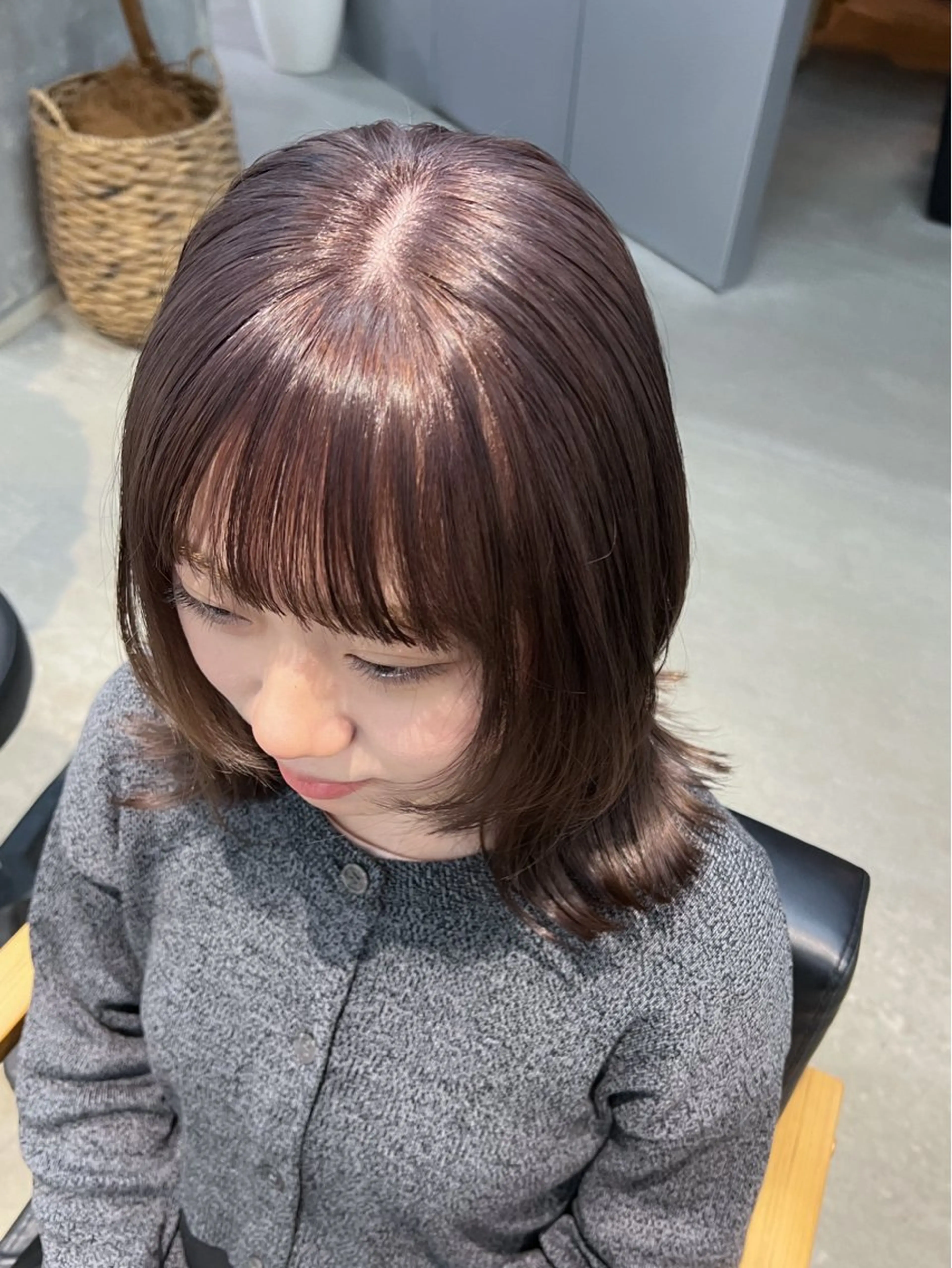 ミディアム カラー カット ヘアカラー トリートメント le'a所属・谷町/Le'a /竹原しおなのヘアスタイル