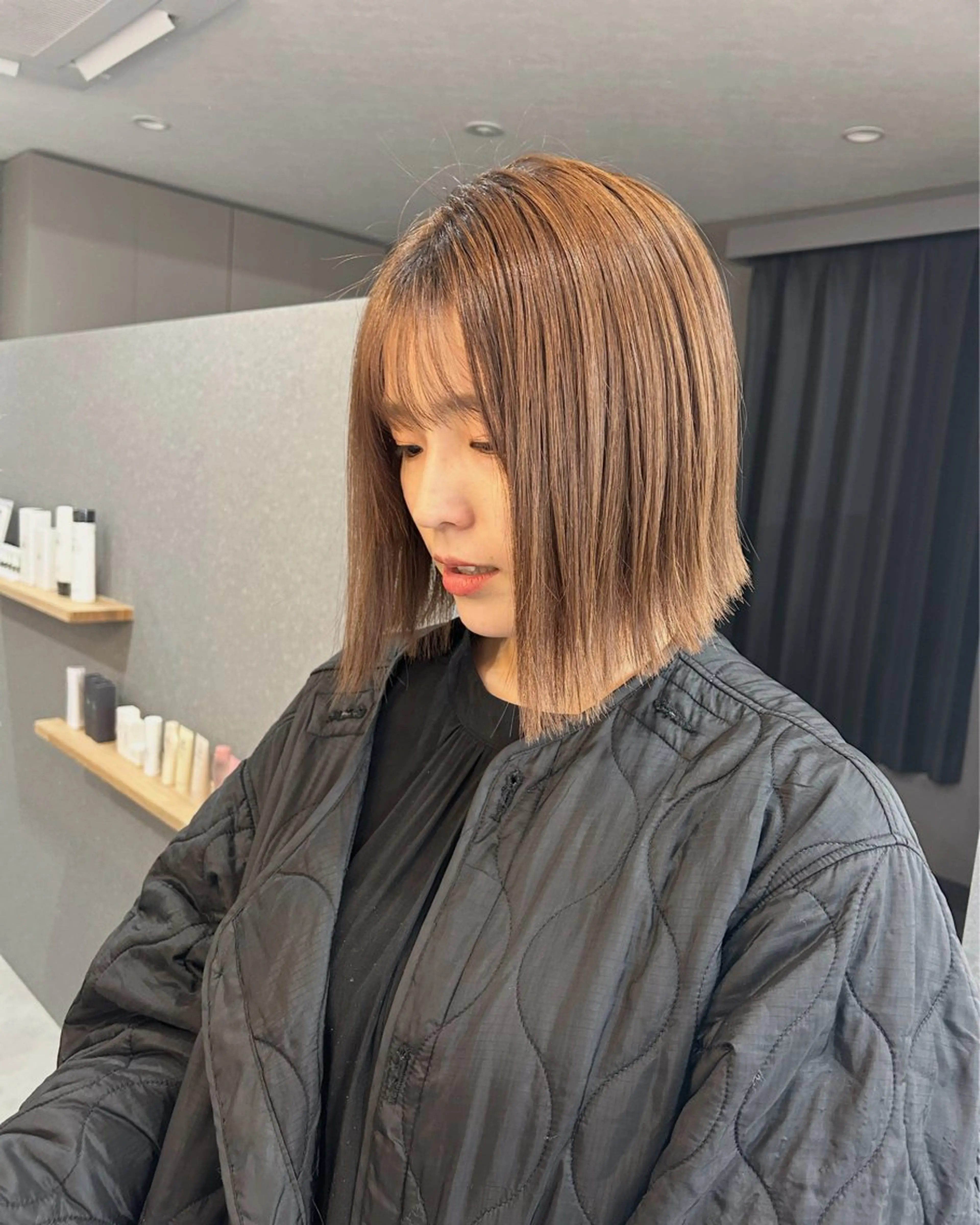 ミディアム カット トリートメント 後藤紗英/髪質改善 /オリーブベージュのヘアスタイル