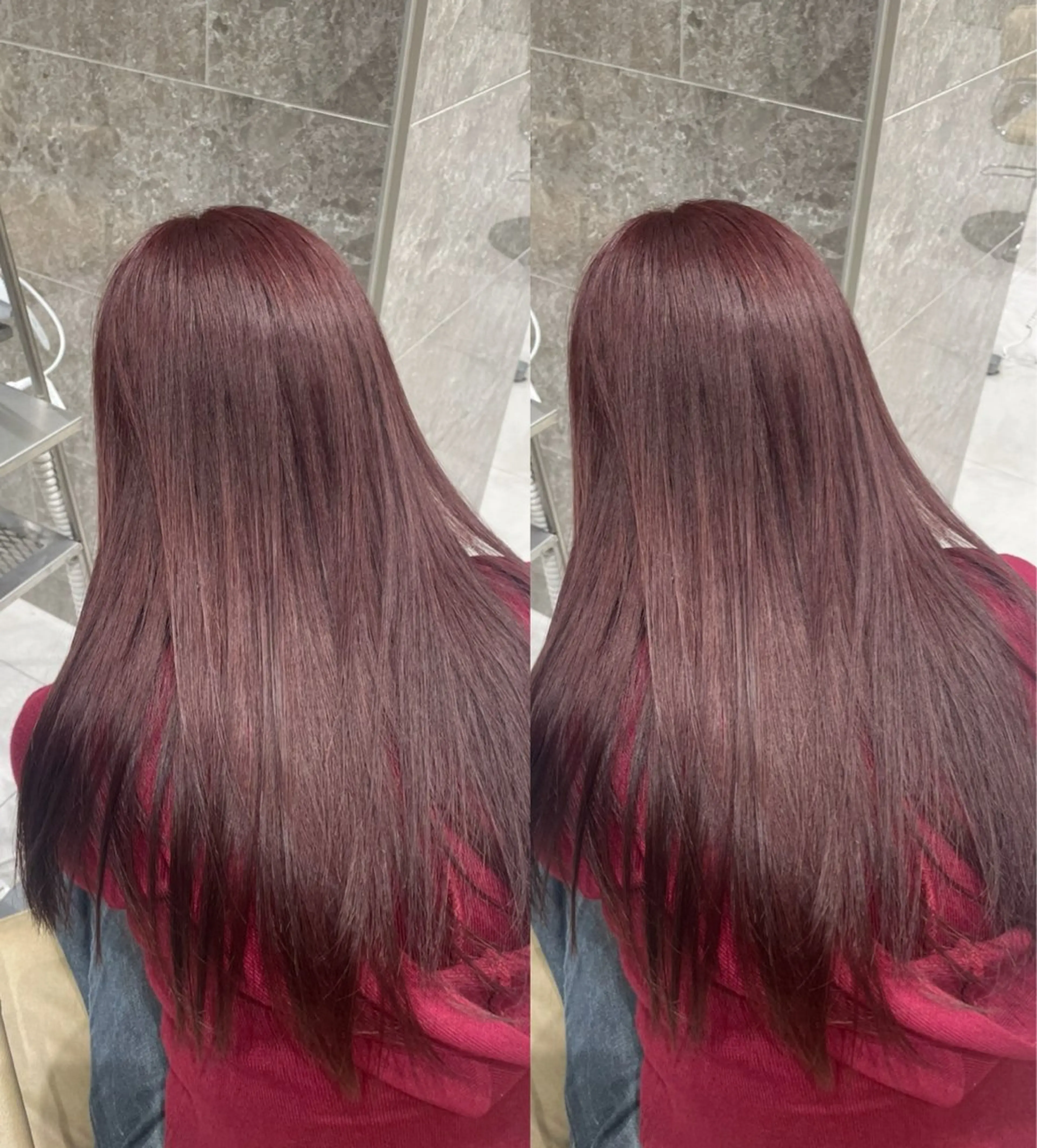 ロング ヘアカラー 毛流れパーマ/ 透明カラー/ハヤトのヘアスタイル