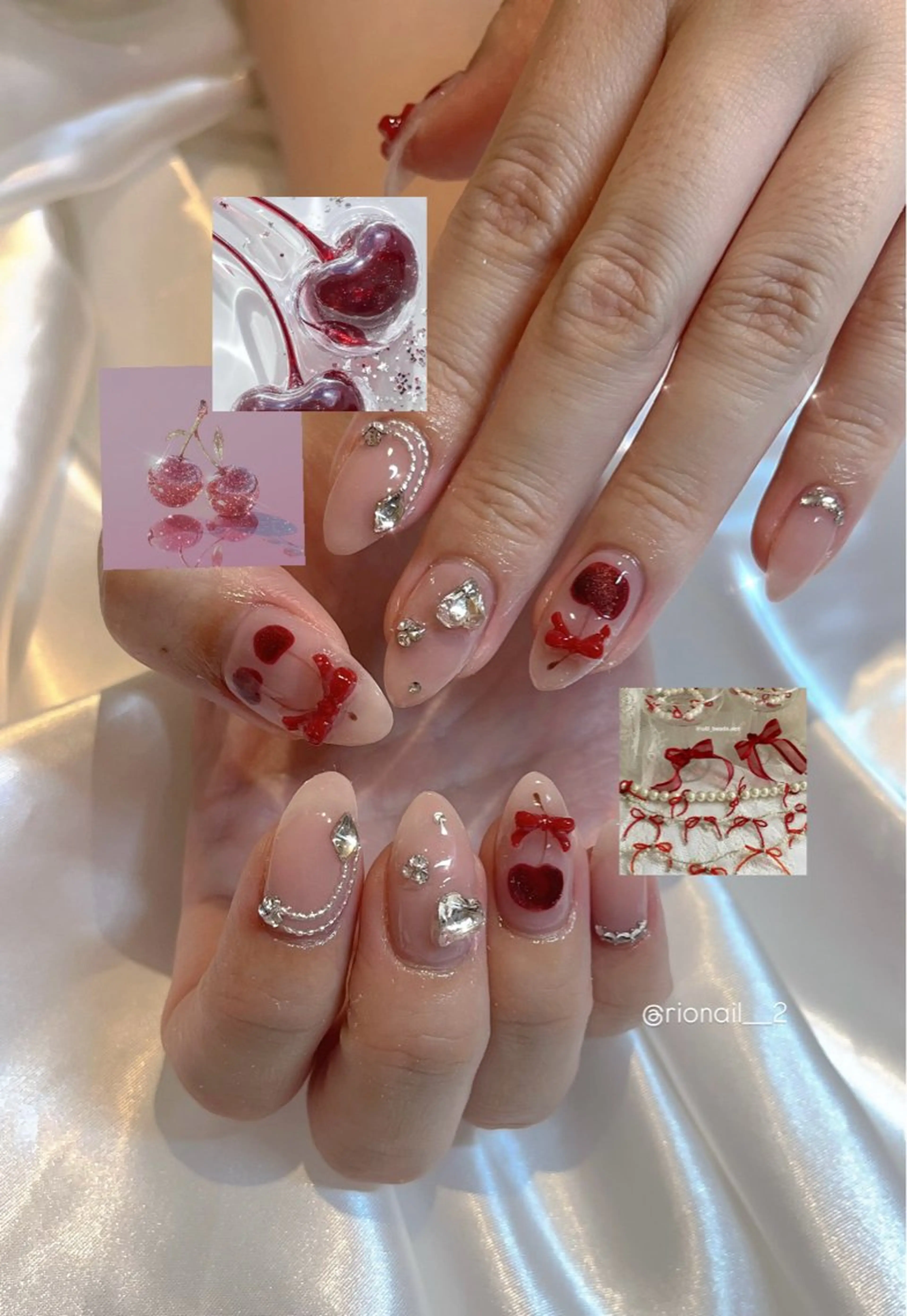 ネイル ハンドネイル 𝘙𝘪𝘰𝘯𝘢 ...🕯🤍のネイルデザイン
