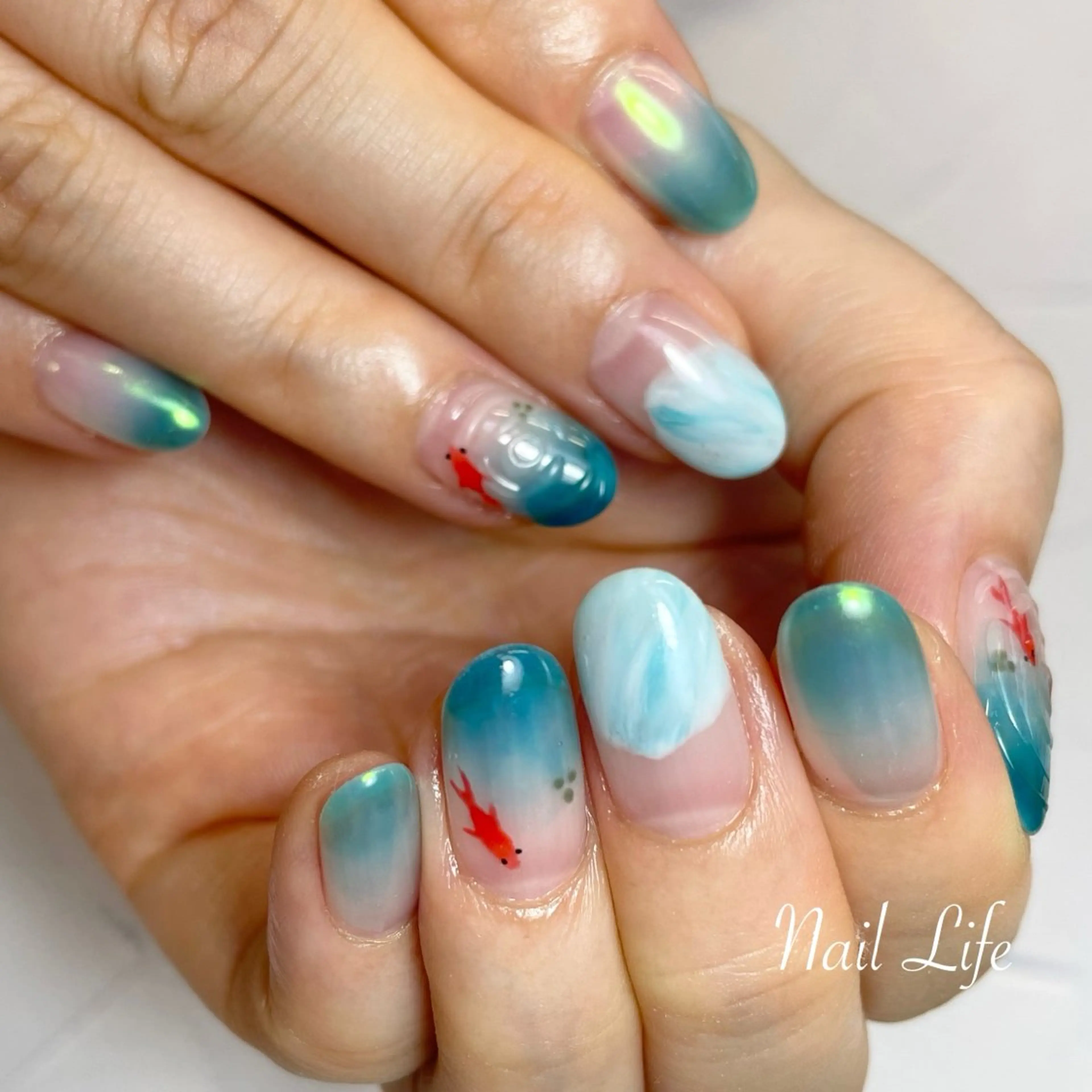 ネイル 夏ネイル 大嶋 めぐみのネイルデザイン